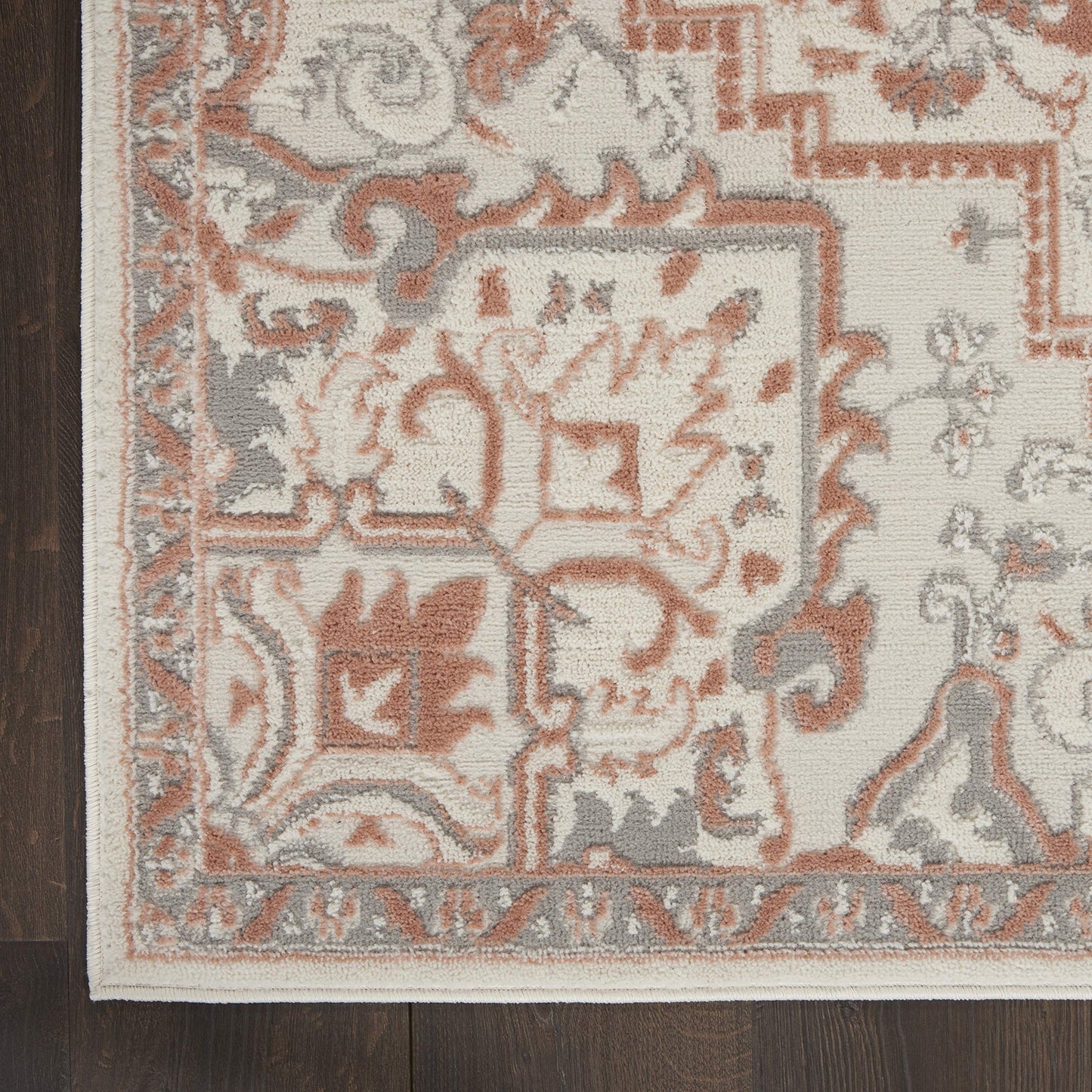 Nourison Home Elation Ivory Brick 7'10" x 9'10" Area Rug - Easy Clean, Non Shedding, Bed Room, Living Room, Dining Room, Kitchen (8' x 10')