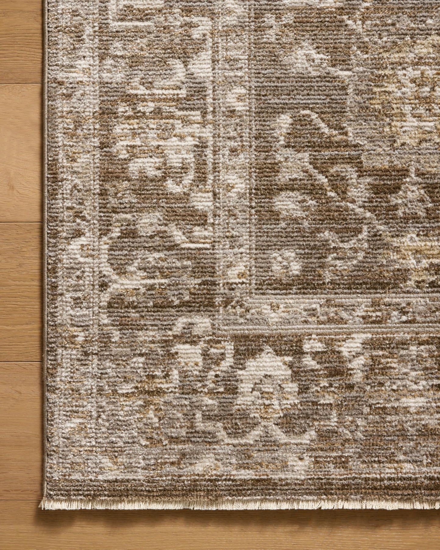 Loloi Magnolia Home by Joanna Gaines Pace Collection PAC-01 Bark/Natural 5'-3" x 5'-3" Round Area Rug