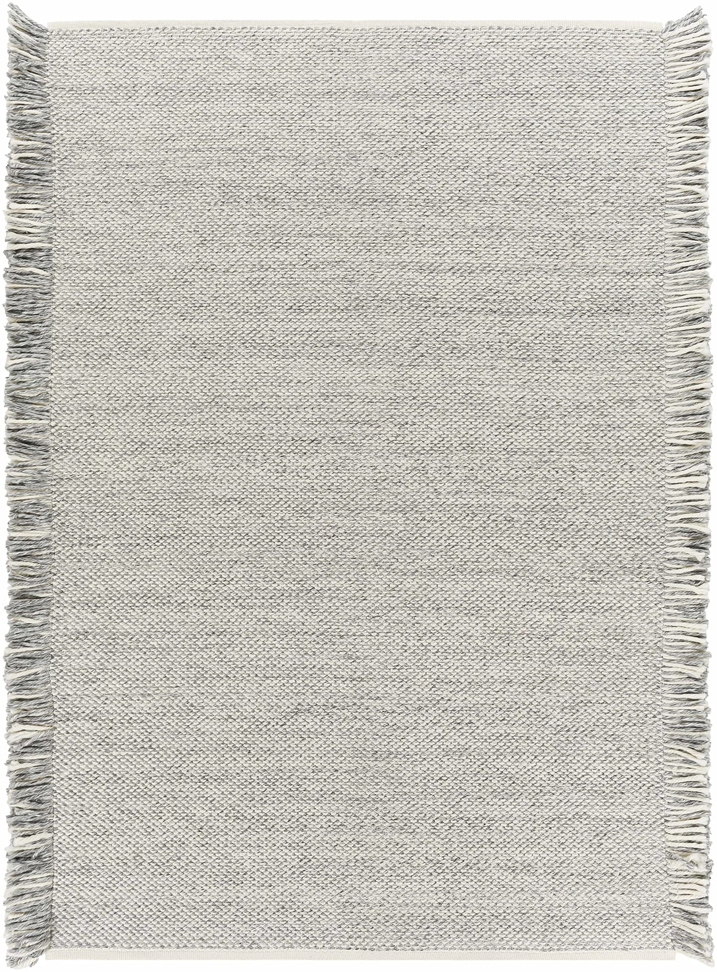 Hauteloom Stenhousemuir Recycled Material Living Room, Bedroom Area Rug - Contemporary - Light Slate, Medium Gray, Black - 2' x 3'