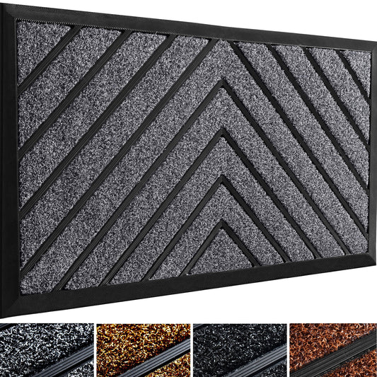 ubdyo Extra Durable Doormat - Efficient Dirt Trapping Door Mat - Ideal for Entryway - No-Slip, Washable Front Entrance Mat - 30'' x 17'' - Dark Grey