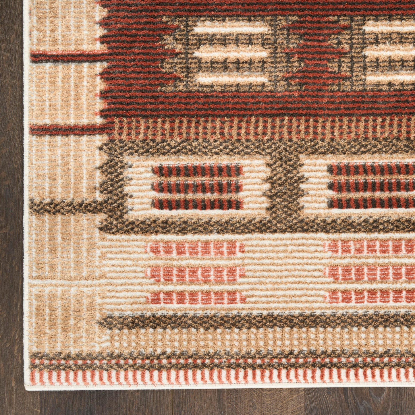 Nourison Home Nordic Rust 4' x 6' Area Rug - Easy Clean, Non Shedding, Bed Room, Living Room, Dining Room, Kitchen (4' x 6')