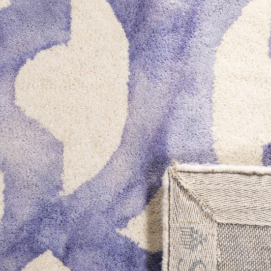 SAFAVIEH Dip Dye Collection 3' x 5' Ivory/Blue DDY717A Handmade Watercolor Premium Wool Area Rug