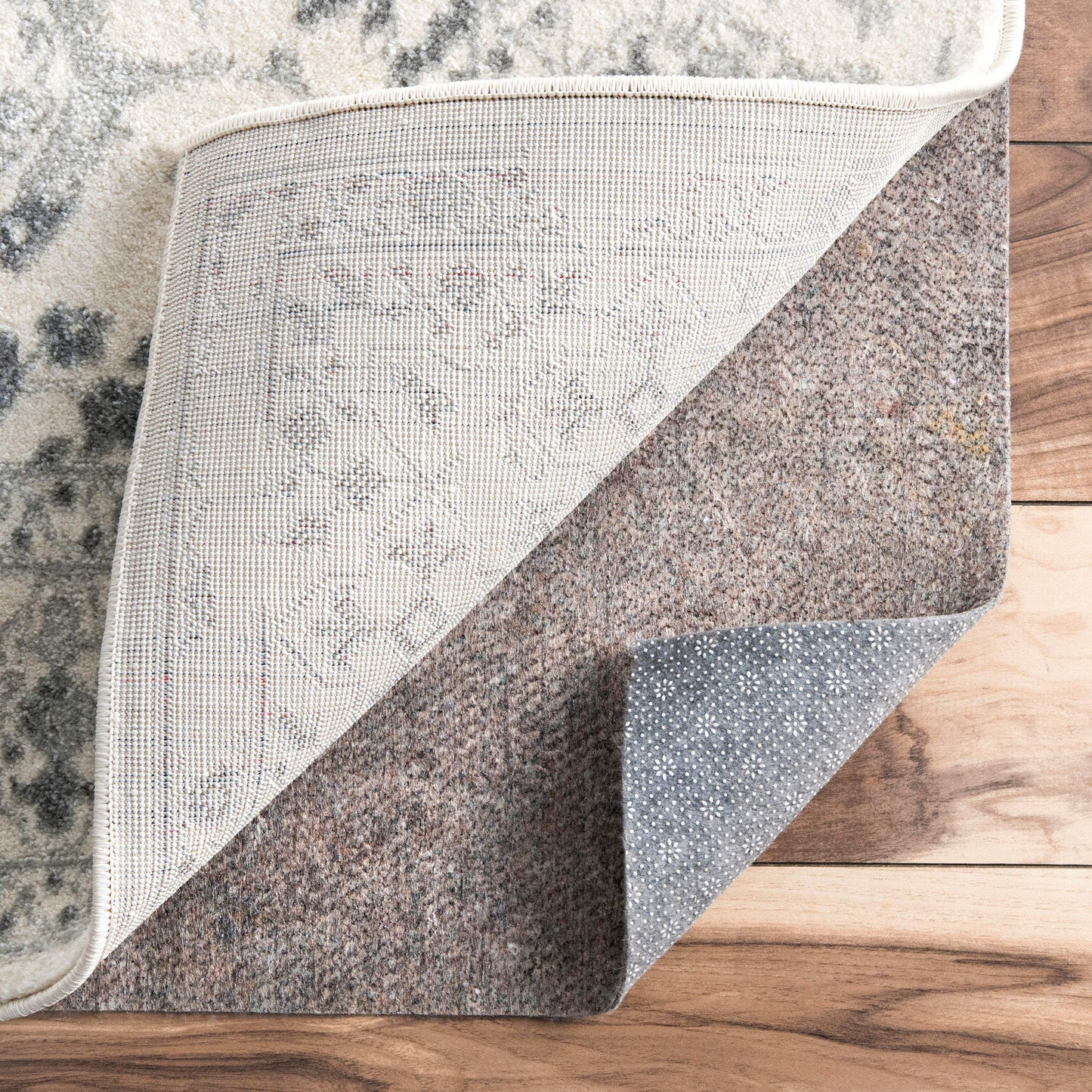 nuLOOM 2' x 12' Premium Eco-Friendly Felt Rug Pad, 1/8 " Thick Low Profile, Non-Slip Backing, Customizable Size, Hardwood, Carpet, Tile, Vinyl, Linoleum, Made in USA, 100% Recycled Materials