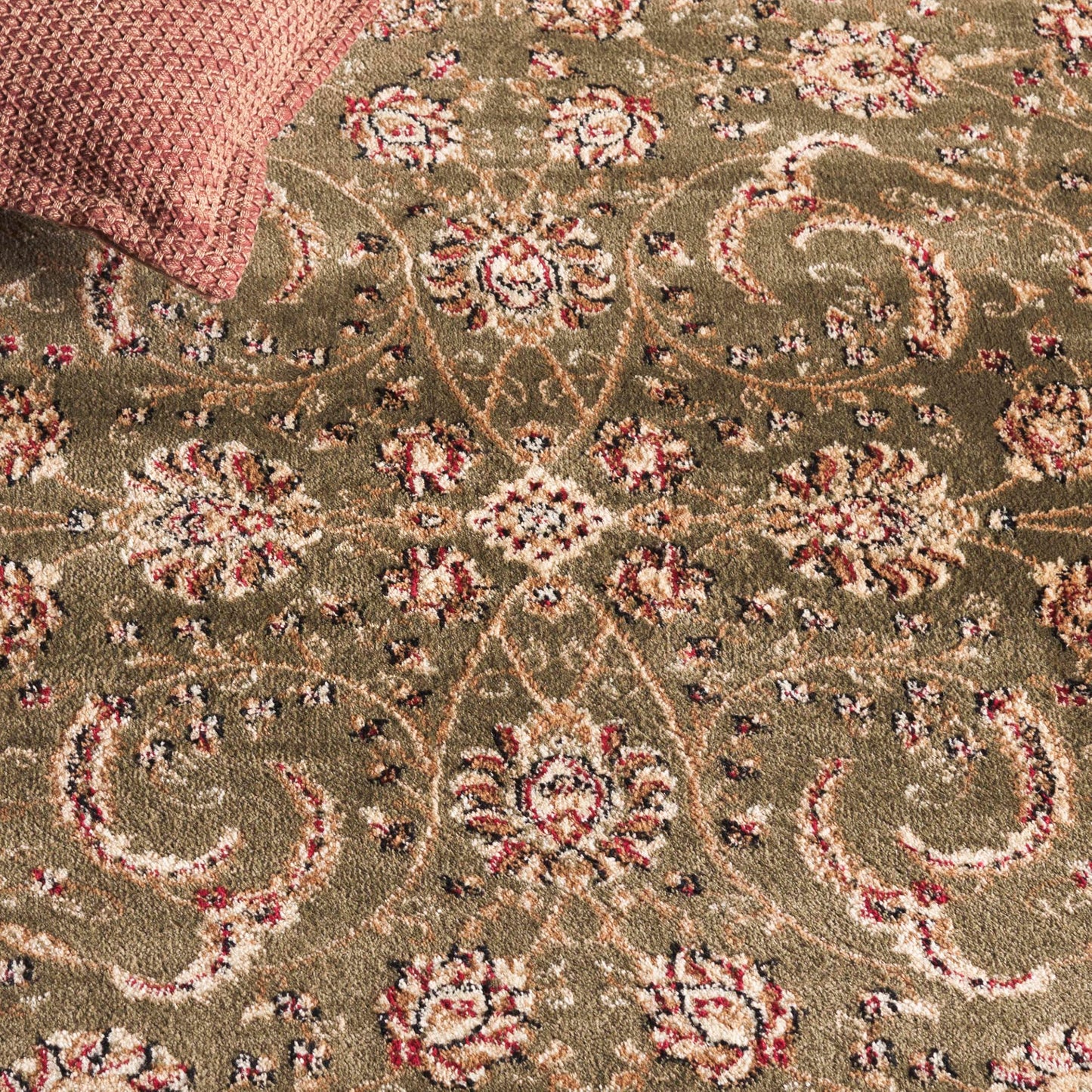 SAFAVIEH Lyndhurst Collection Area Rug - 9' x 12', Sage & Ivory, Traditional Oriental Design, Non-Shedding & Easy Care, Ideal for High Traffic Areas in Living Room, Bedroom (LNH219B)