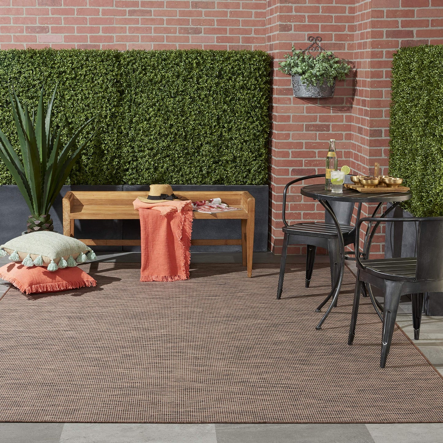 Nourison Home Positano Natural 8' x 10' Area Rug - Easy Clean, Non Shedding, Bed Room, Living Room, Dining Room, Kitchen (8' x 10')