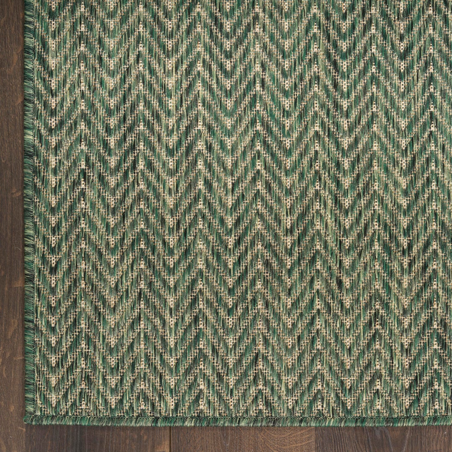 Nourison Home Horizon Indoor/Outdoor Green 4' x 6' Area Rug - Easy Clean, Non Shedding, Bed Room, Living Room, Dining Room, Kitchen (4' x 6')