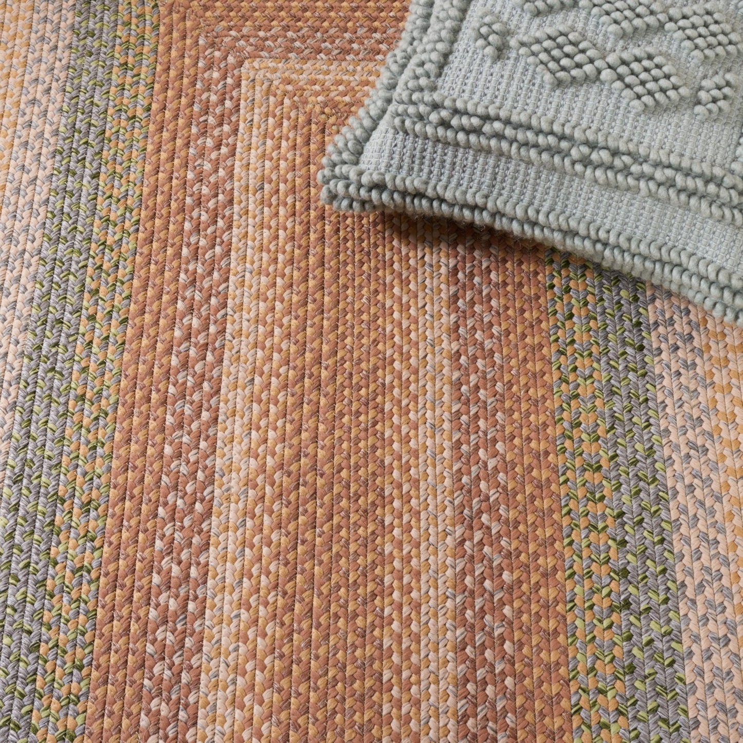 SAFAVIEH Braided Indoor/Outdoor Area Rug 8x10, Large Tan & Multi BRD314A