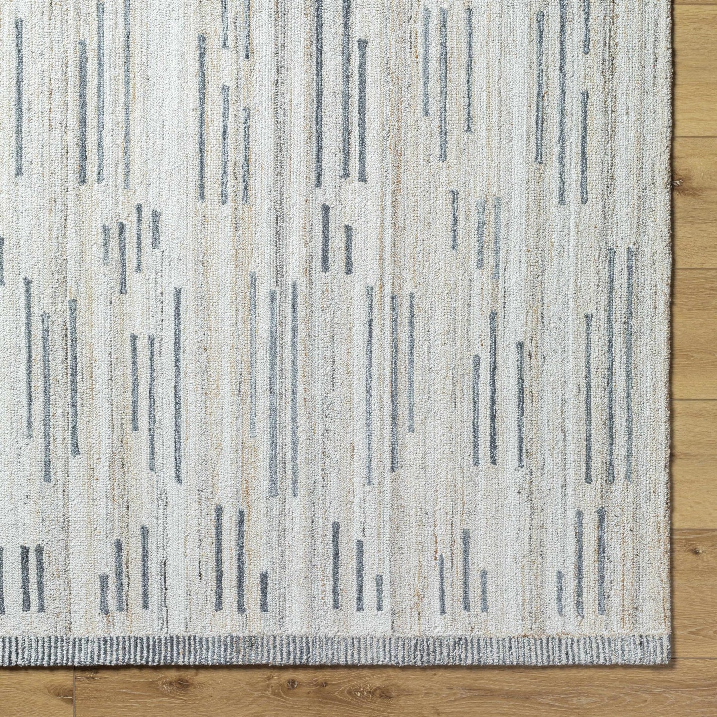 Hauteloom Nzila Recycled Material Living Room, Bedroom Area Rug - Contemporary - Light Gray, Charcoal, Medium Brown - 2' x 3'