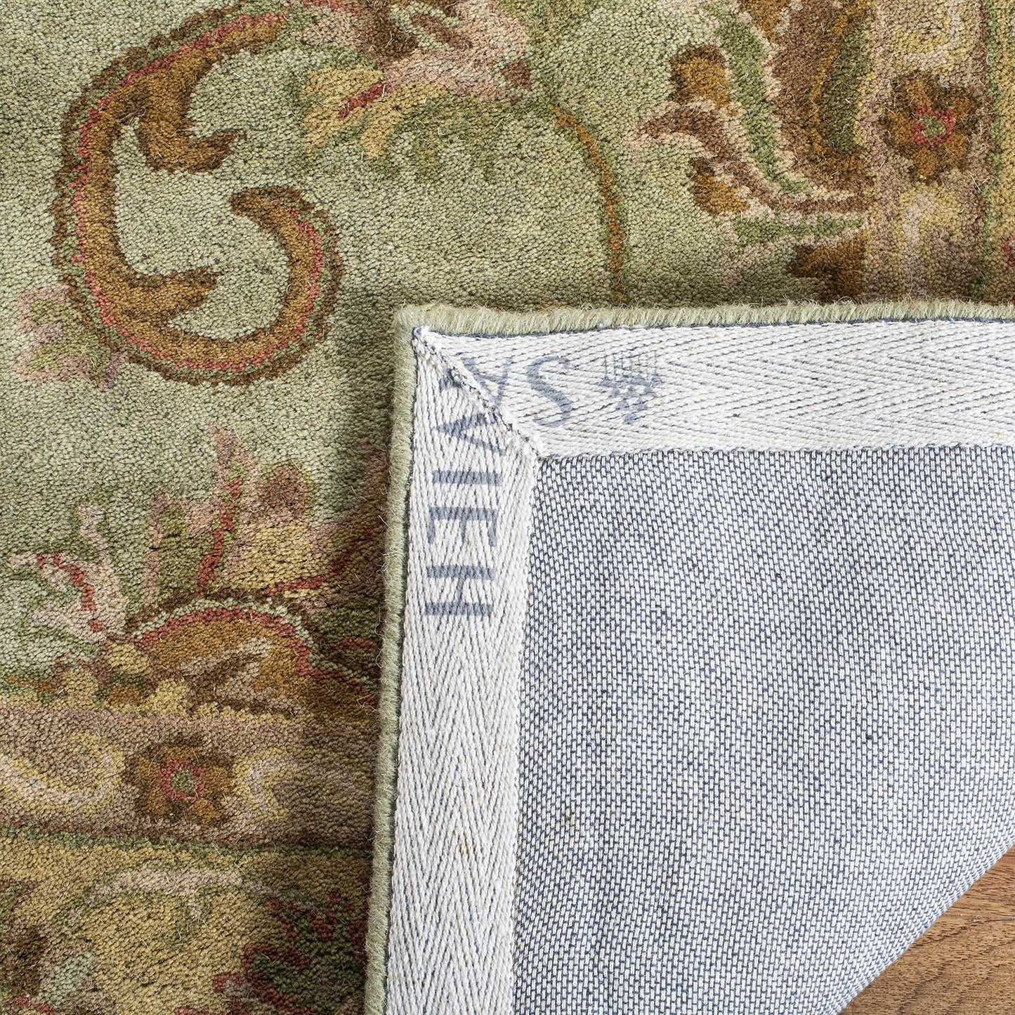 SAFAVIEH Heritage Collection Runner Rug - 2'3" x 10', Green & Gold, Handmade Traditional Oriental Wool, Ideal for High Traffic Areas in Living Room, Bedroom (HG811A)