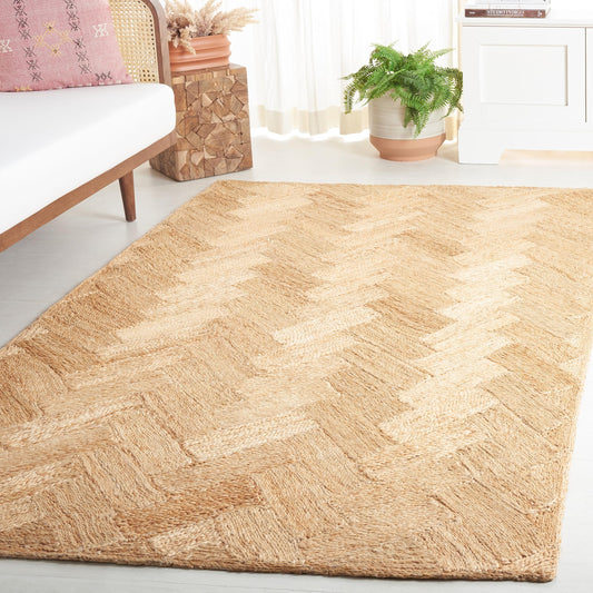 SAFAVIEH Natural Fiber Collection Area Rug - 5' x 8', Natural, Handmade Jute, Farmhouse Boho Design, Ideal for The Living Room, Bedroom, Dining Room (NFB478A-5)