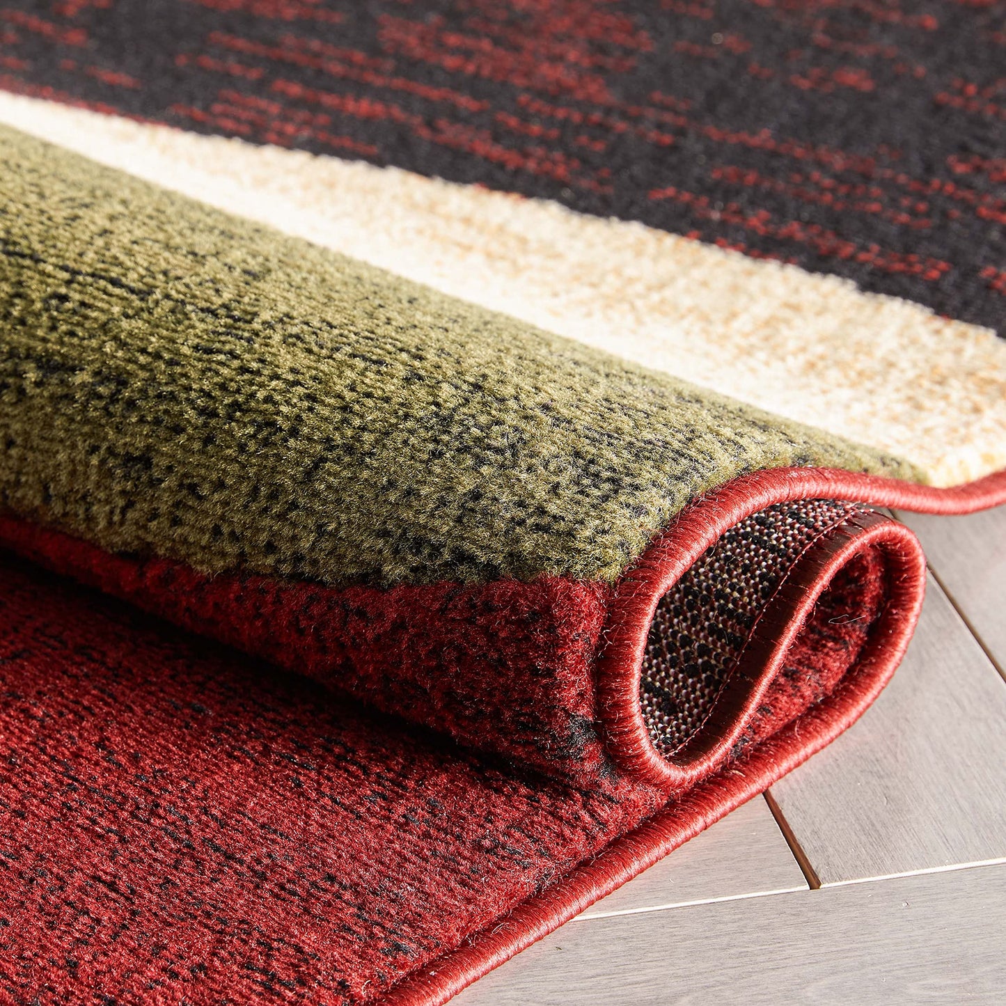 Well Woven Dulcet Bingo Red Modern Geometric Area Rug (5'3" x 7'3")