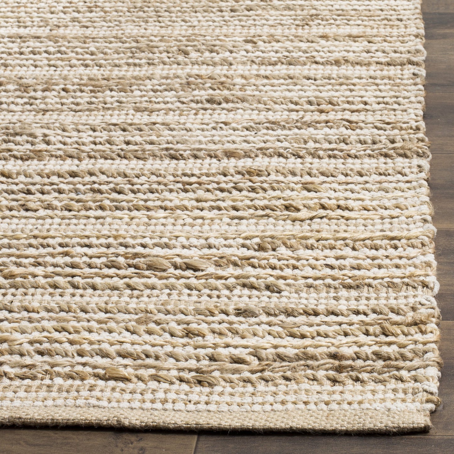 SAFAVIEH Cape Cod Collection Accent Rug - 3' x 5', Natural & Ivory, Handmade Flat Weave Jute, Ideal for High Traffic Areas in Entryway, Living Room, Bedroom (CAP851G)