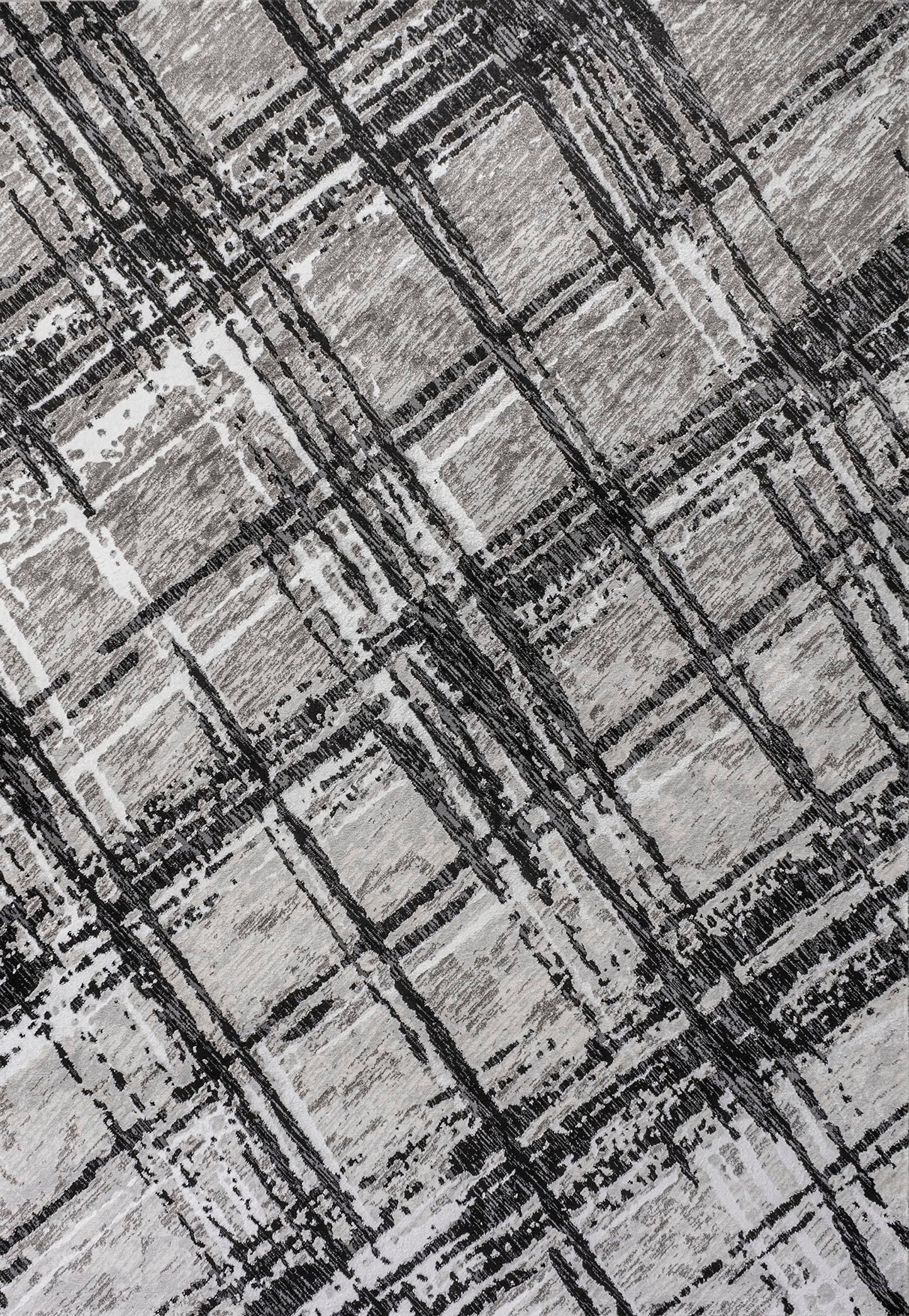 JONATHAN Y Slant Abstract Black/Gray Indoor Area Rug 3X5 ft, Modern for Living Room, Bedroom, Kitchen, Office, Easy-Cleaning, High Traffic, Pet-Friendly, Non-Shedding SOR201D-3