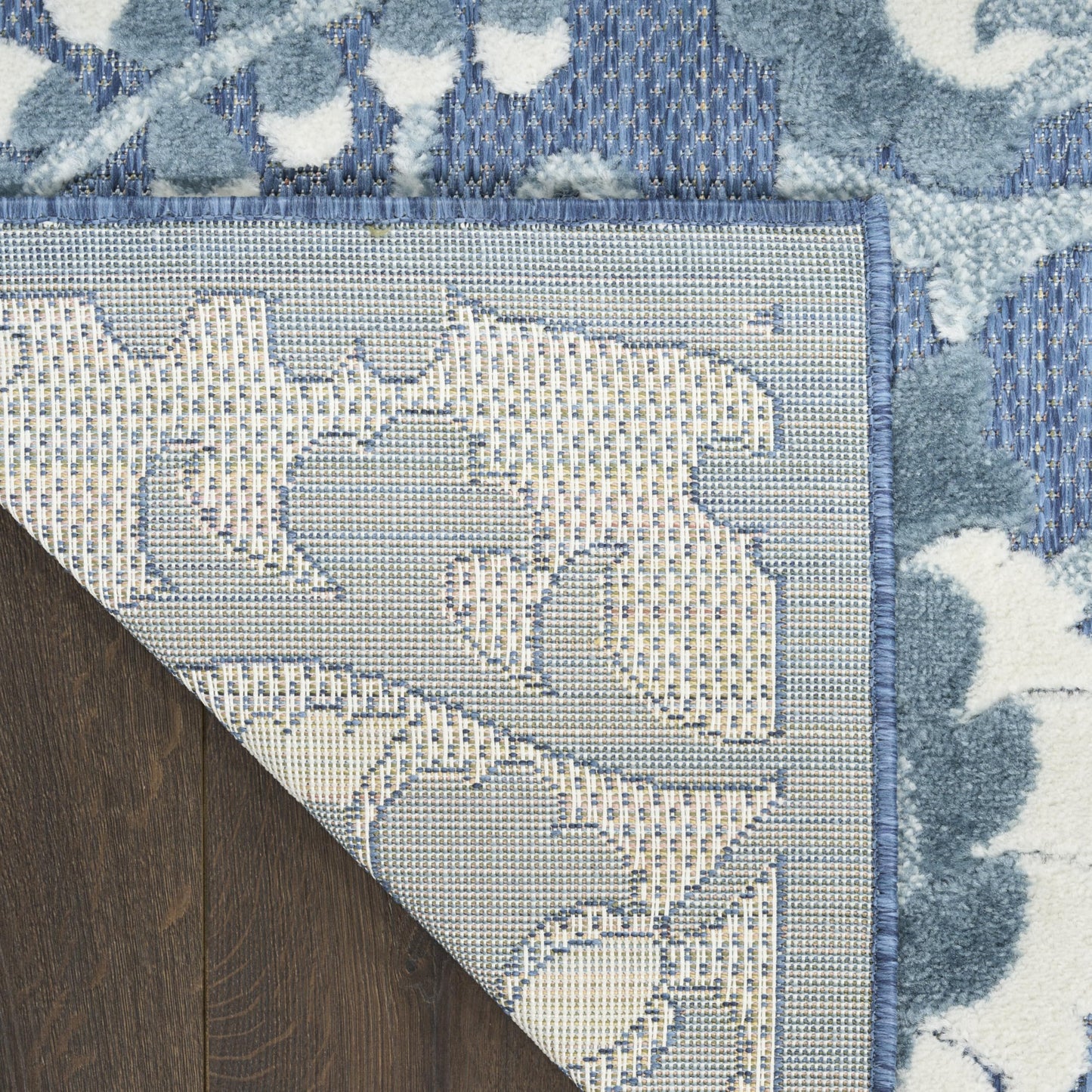Nourison Home Aloha Blue 7'10" x 10'6" Area Rug - Easy Clean, Non Shedding, Bed Room, Living Room, Dining Room, Kitchen (8' x 11')
