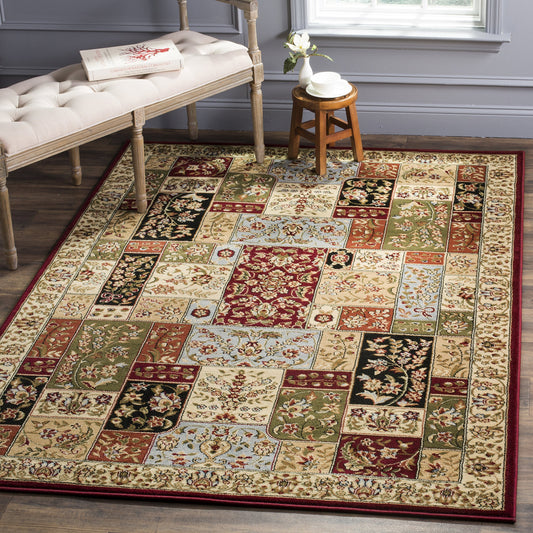 SAFAVIEH Lyndhurst Collection Accent Rug - 3'3" x 5'3", Multi & Ivory, Traditional Oriental Design, Non-Shedding & Easy Care, Ideal for High Traffic Areas in Entryway, Living Room, Bedroom (LNH318A)