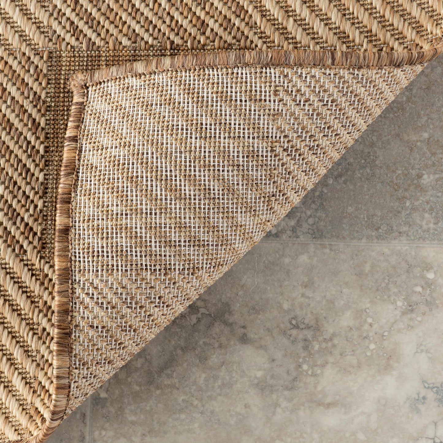 Nuloom Falonia Plaid 4' x 6' Indoor/Outdoor Area Rug for Living Room Patio Deck Front Porch, Light Brown