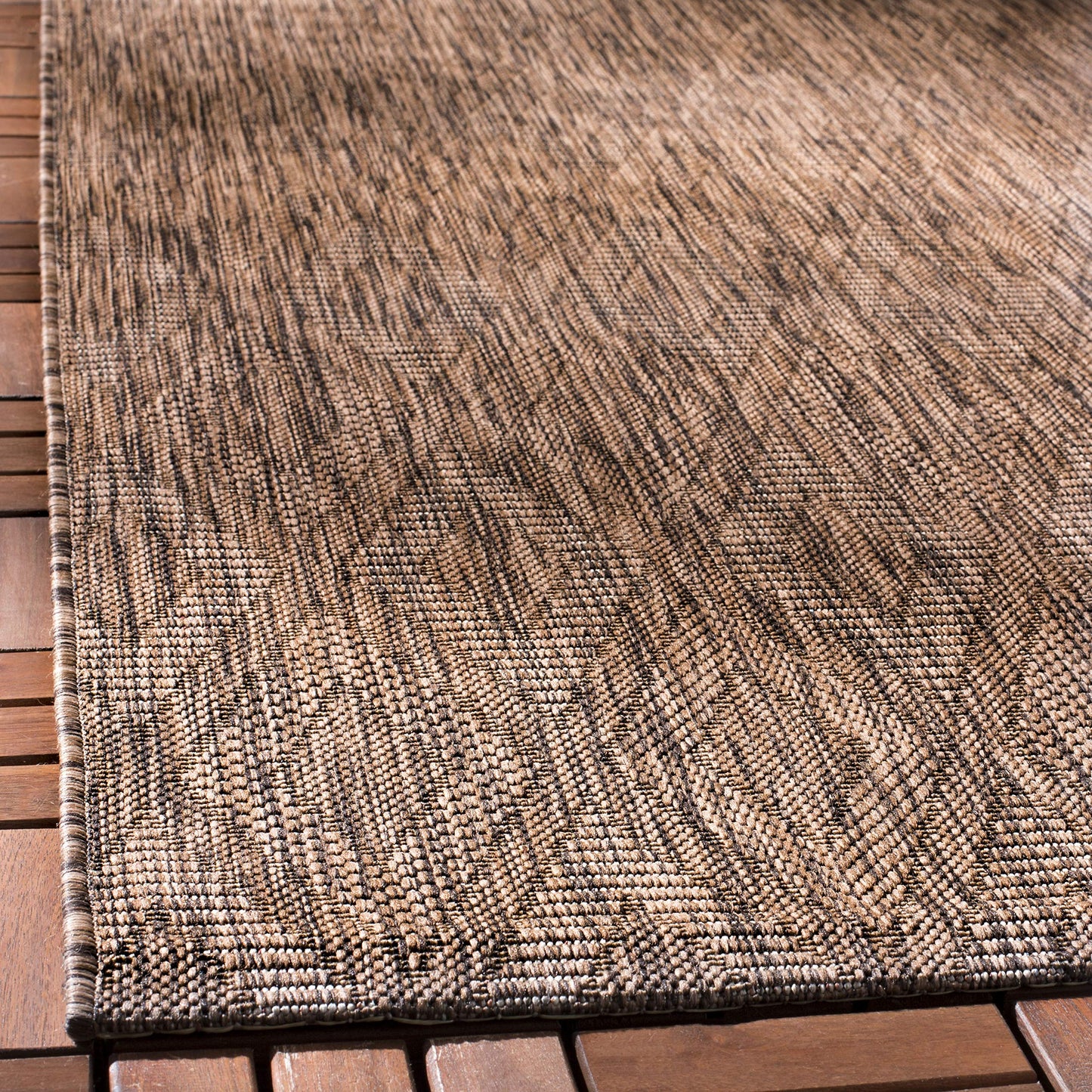 SAFAVIEH Washable Rug Outdoor Courtyard Collection - 2'3" x 6'7" Runner, Brown, Non-Shedding & Easy Cleaning, Ideal for Patio, Entryway, Mudroom, Hallway, Kitchen (CY8522-36322)