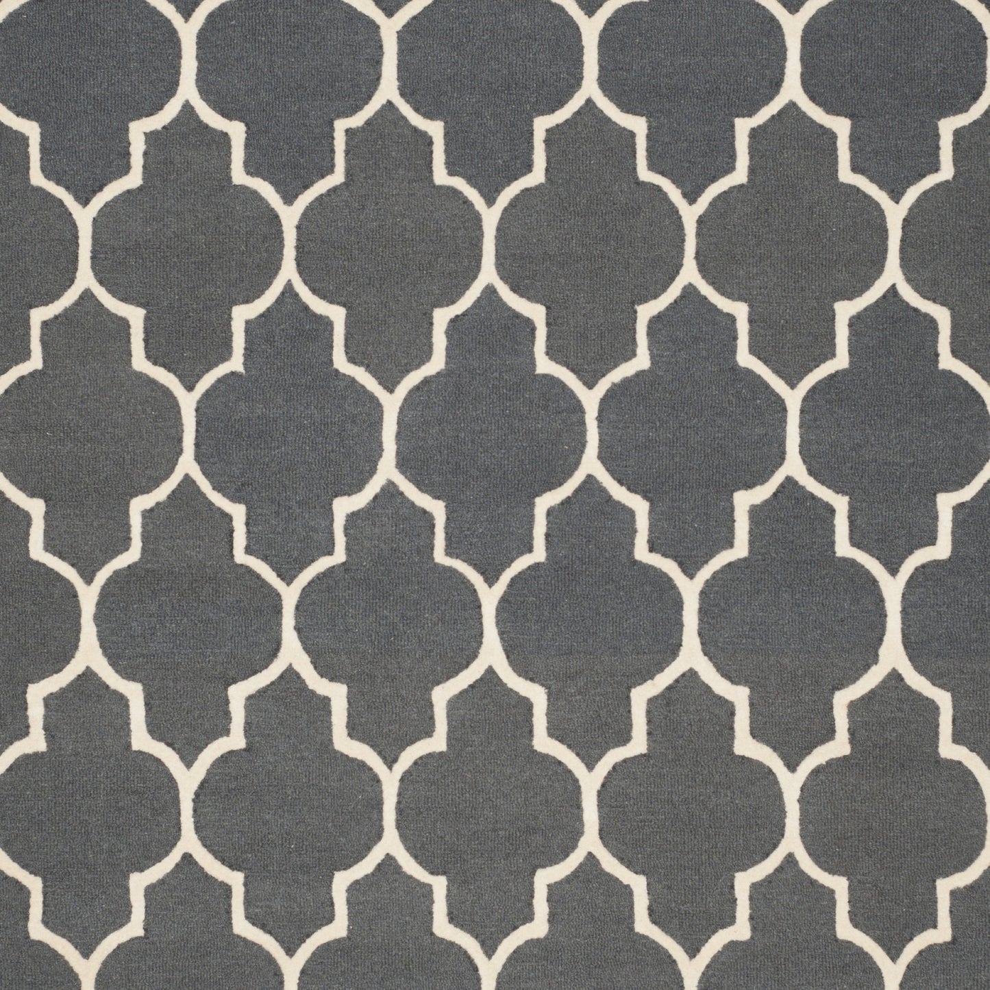 SAFAVIEH Cambridge Collection 8' x 10' Dark Grey/Ivory CAM134X Handmade Moroccan Trellis Premium Wool Area Rug