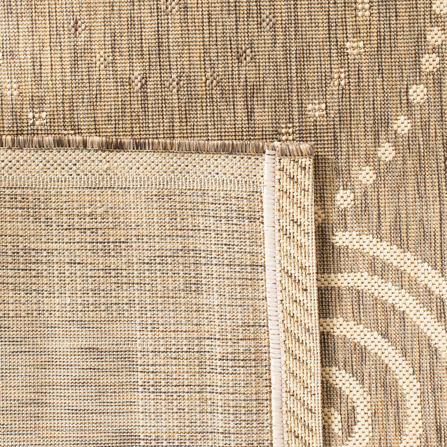 SAFAVIEH Washable Rug Outdoor Courtyard Collection - 2'3" x 6'7" Runner, Brown & Natural, Non-Shedding & Easy Cleaning, Ideal for Patio, Entryway, Mudroom, Hallway, Kitchen (CY1906-3009)