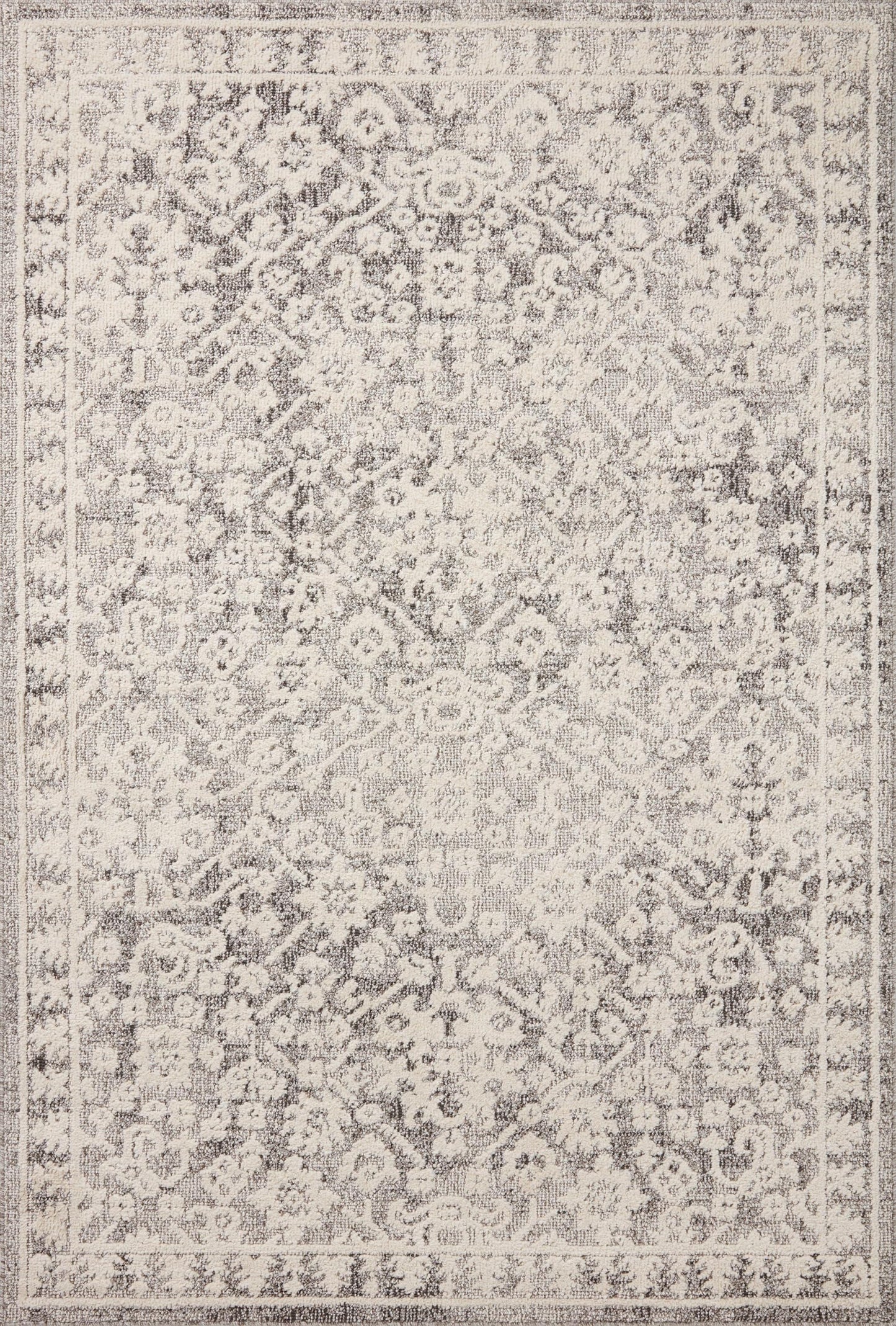 Loloi Magnolia Home by Joanna Gaines Gigi Collection GIG-01 Grey/Ivory 9'-2" x 13' Area Rug