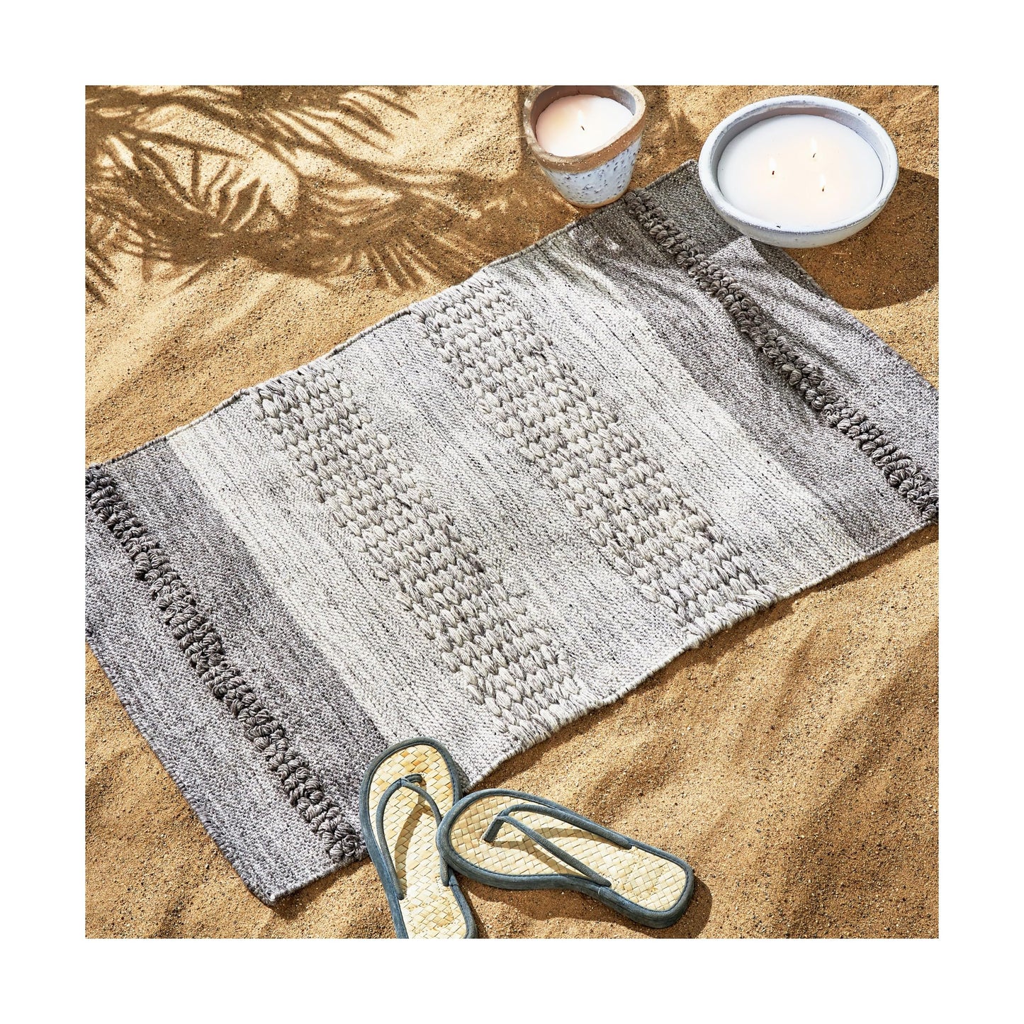 tag Gradation Stripe Recycled Woven Accent Rug Brown Multi 19x36 Machine Washable Eco-Friendly Polypropylene 2'x3' Brown Multi