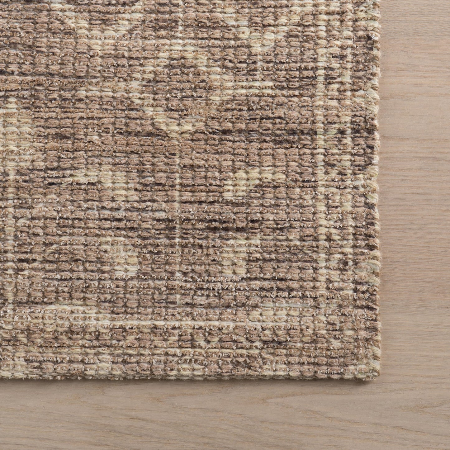 Nuloom Elindra Floral & Paisley 4' x 6' Wool Jute Area Rug for Dining Room Living Room, Brown