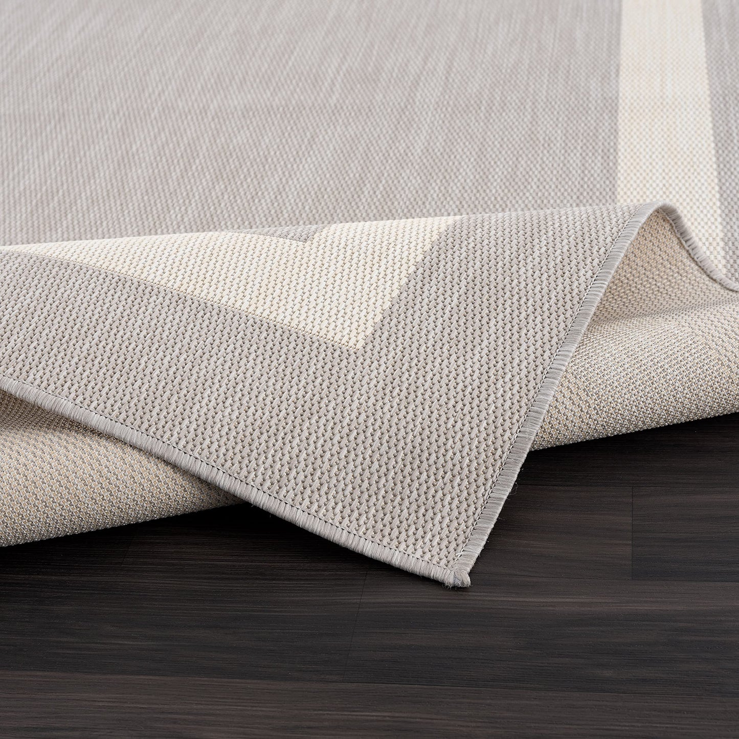 CAMILSON Outdoor Rug 9x12,Large Modern Outside Rugs for Patios Porches Waterproof Durable Washable Non-Shedding, Easy-to-Clean Indoor Outdoor Area Carpet (9 x 12, Bordered - Gray/White)