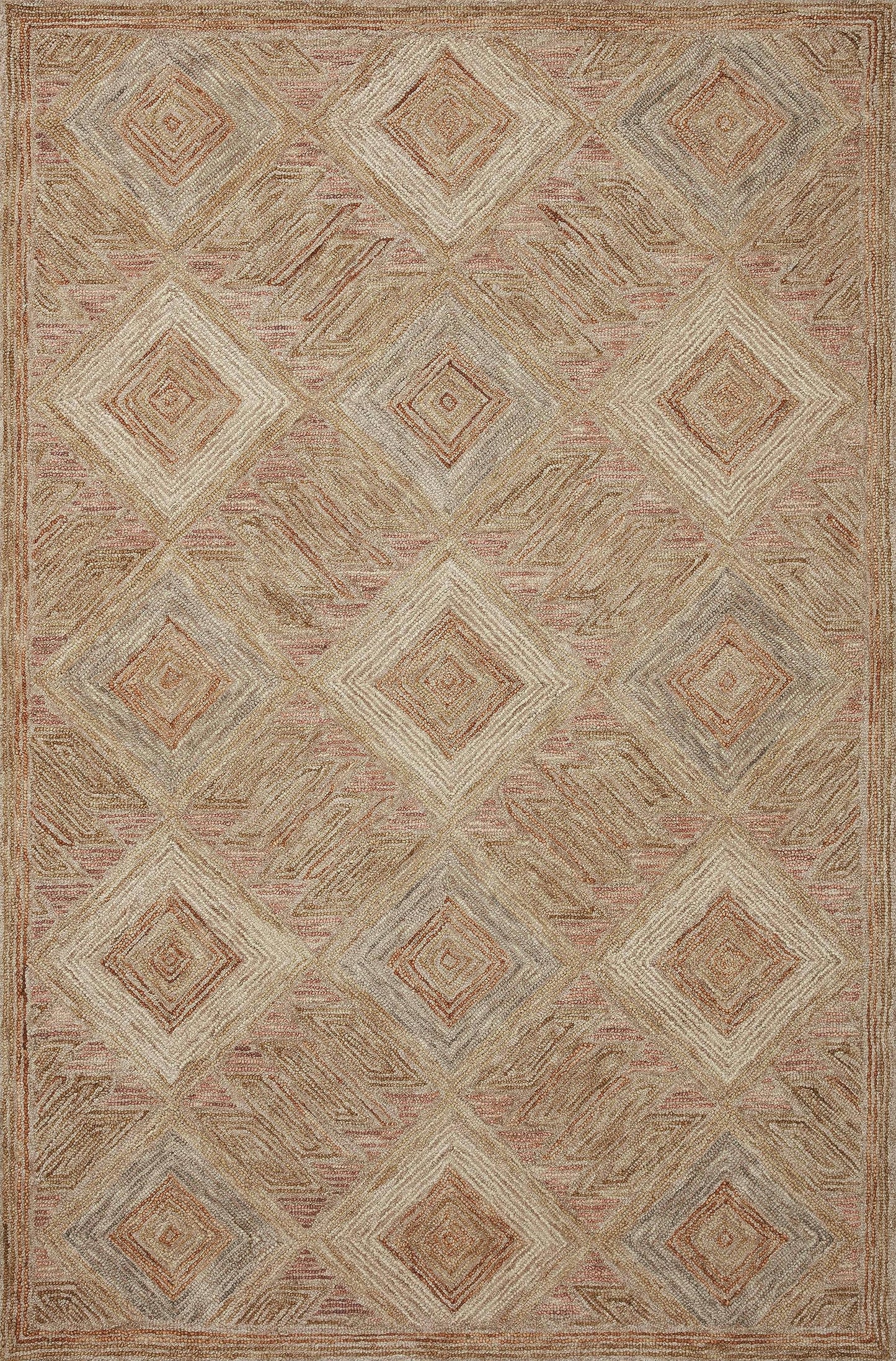 Loloi Varena Collection VAR-02 Berry/Multi 5'-0" x 7'-6" Area Rug