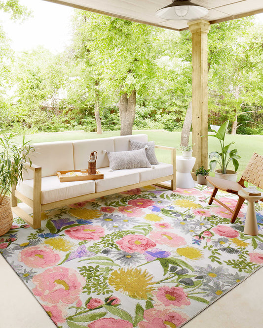 Loloi Botanical Collection BOT-01 Ivory/Multi 3'-11" x 5'-11" Accent Rug