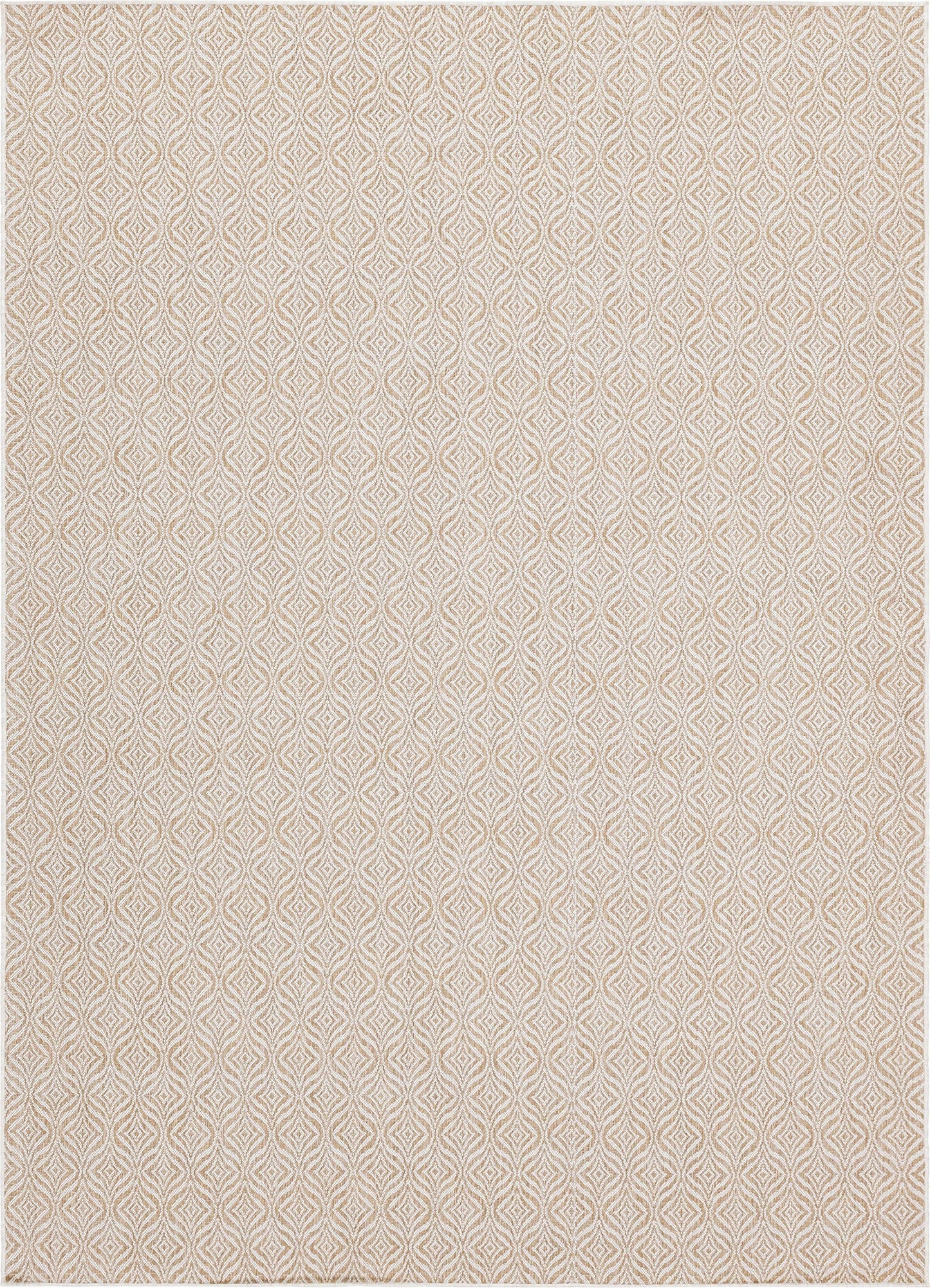 Unique Loom Outdoor Trellis Collection Area Rug - Deco Trellis (8' x 11' 4" Rectangle, Taupe/ Ivory)