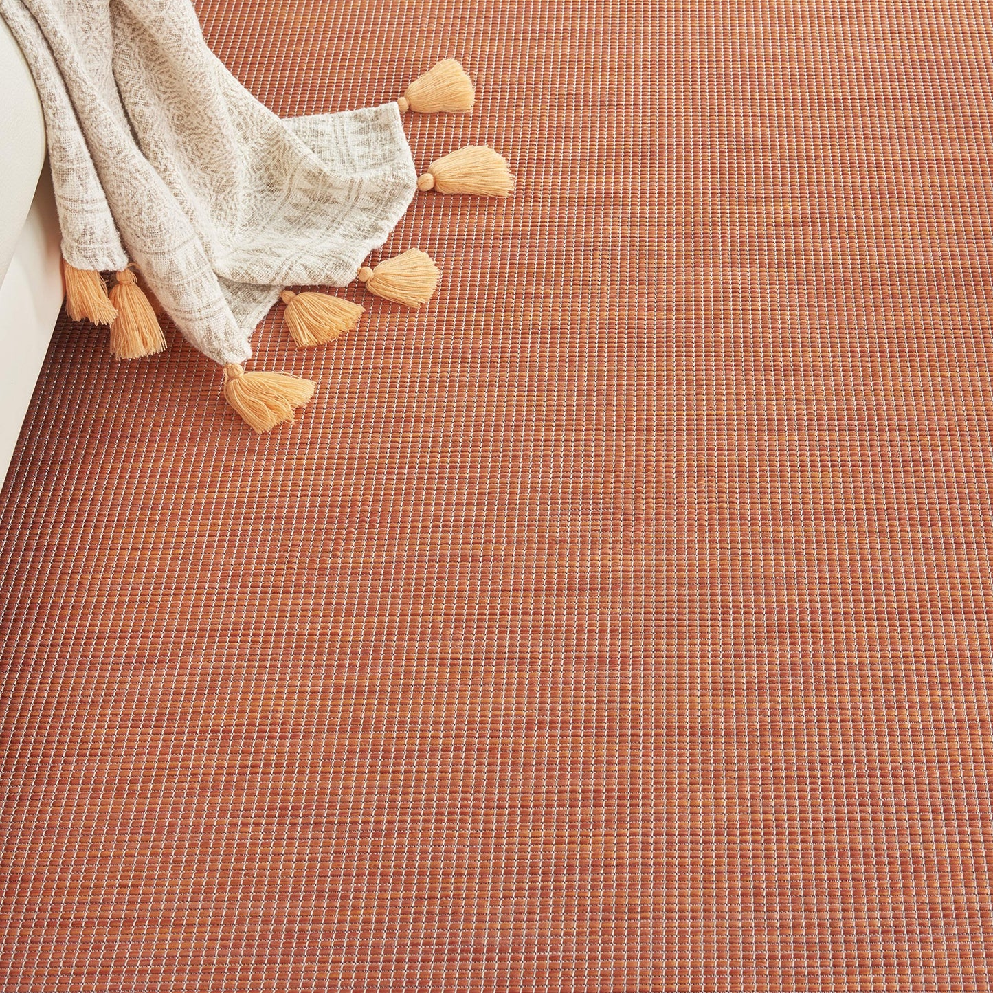 Nourison Home Positano Terracotta 4' x 6' Area Rug - Easy Clean, Non Shedding, Bed Room, Living Room, Dining Room, Kitchen (4' x 6')