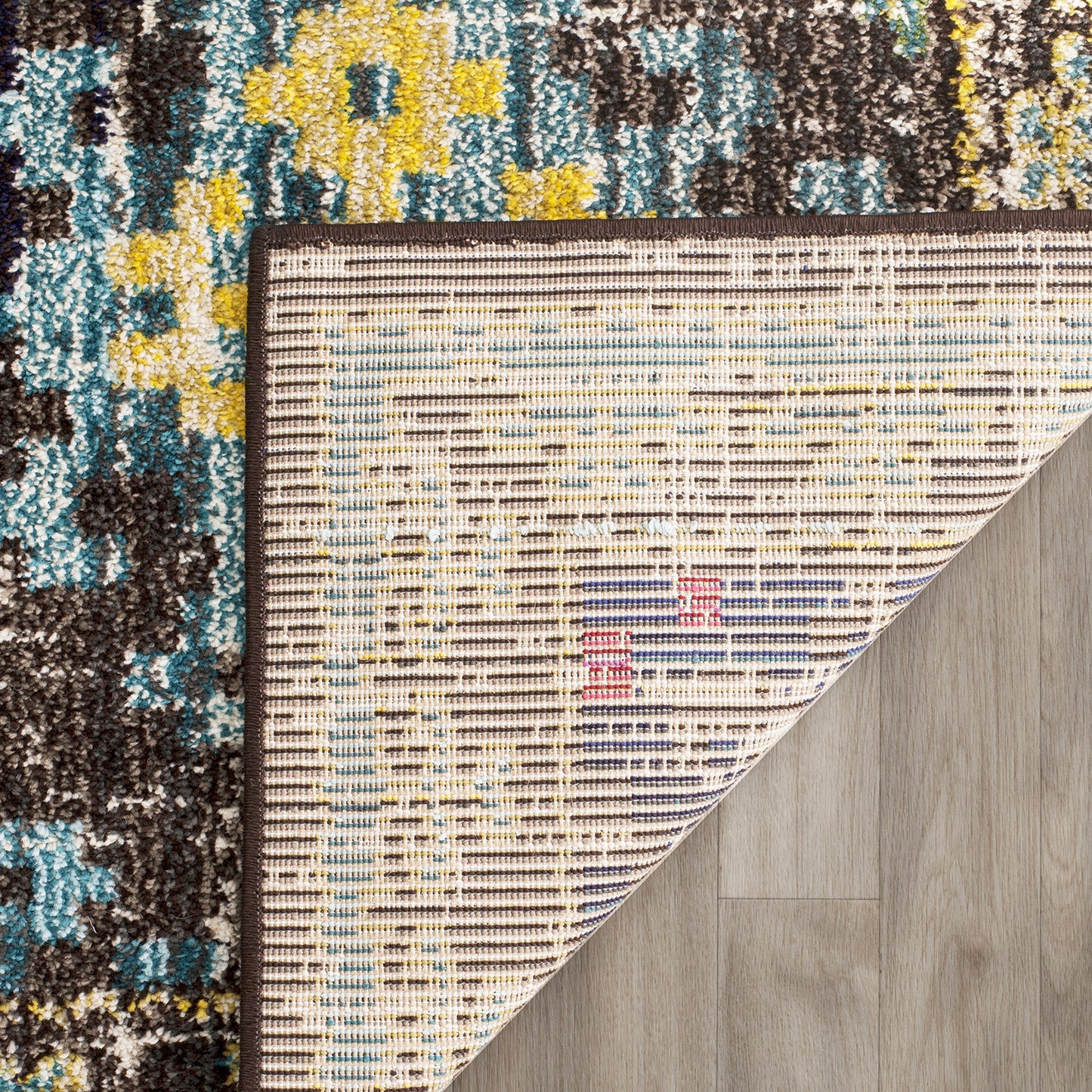 SAFAVIEH Monaco Collection Area Rug - 5'1" x 7'7", Multi, Boho Diamond Trellis Design, Non-Shedding & Easy Care, Ideal for High Traffic Areas in Living Room, Bedroom (MNC244F)