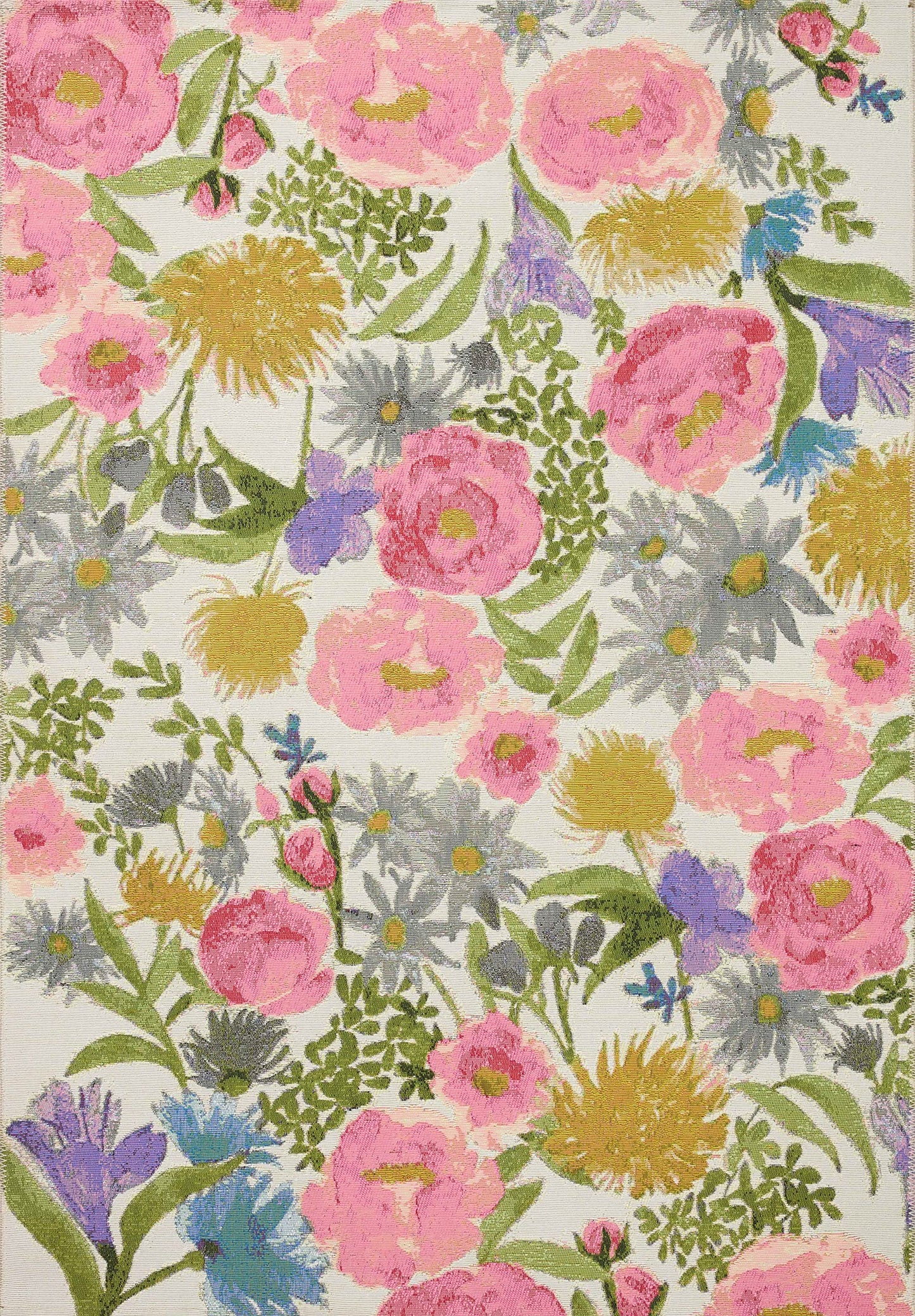 Loloi Botanical Collection BOT-01 Ivory/Multi 6'-7" x 9'-4" Area Rug