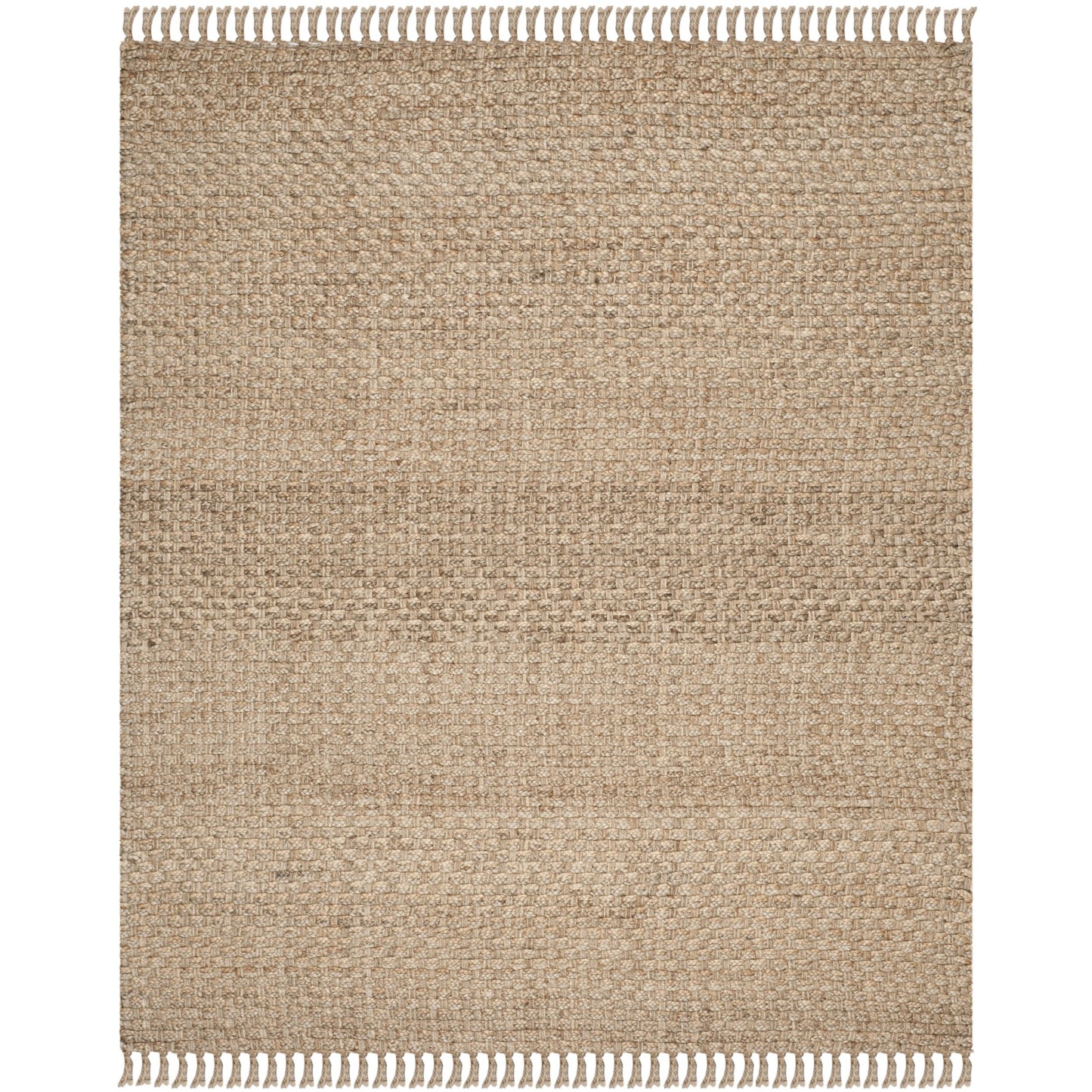SAFAVIEH Natural Fiber Collection Accent Rug - 4' x 6', Natural, Handmade Woven Fringe Jute, Ideal for High Traffic Areas in Entryway, Living Room, Bedroom (NF856A)