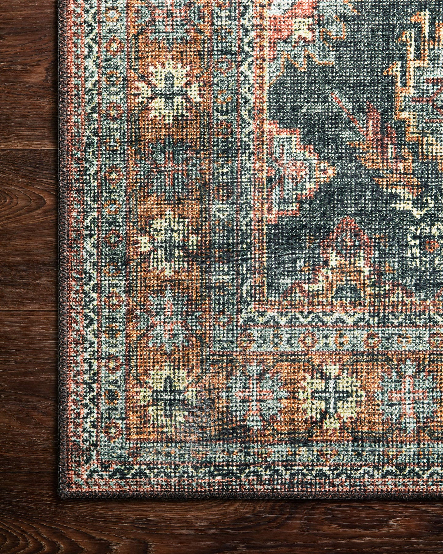 Loloi Skye Collection SKY-10 Sea/Rust 9'-0" x 12'-0" Area Rug