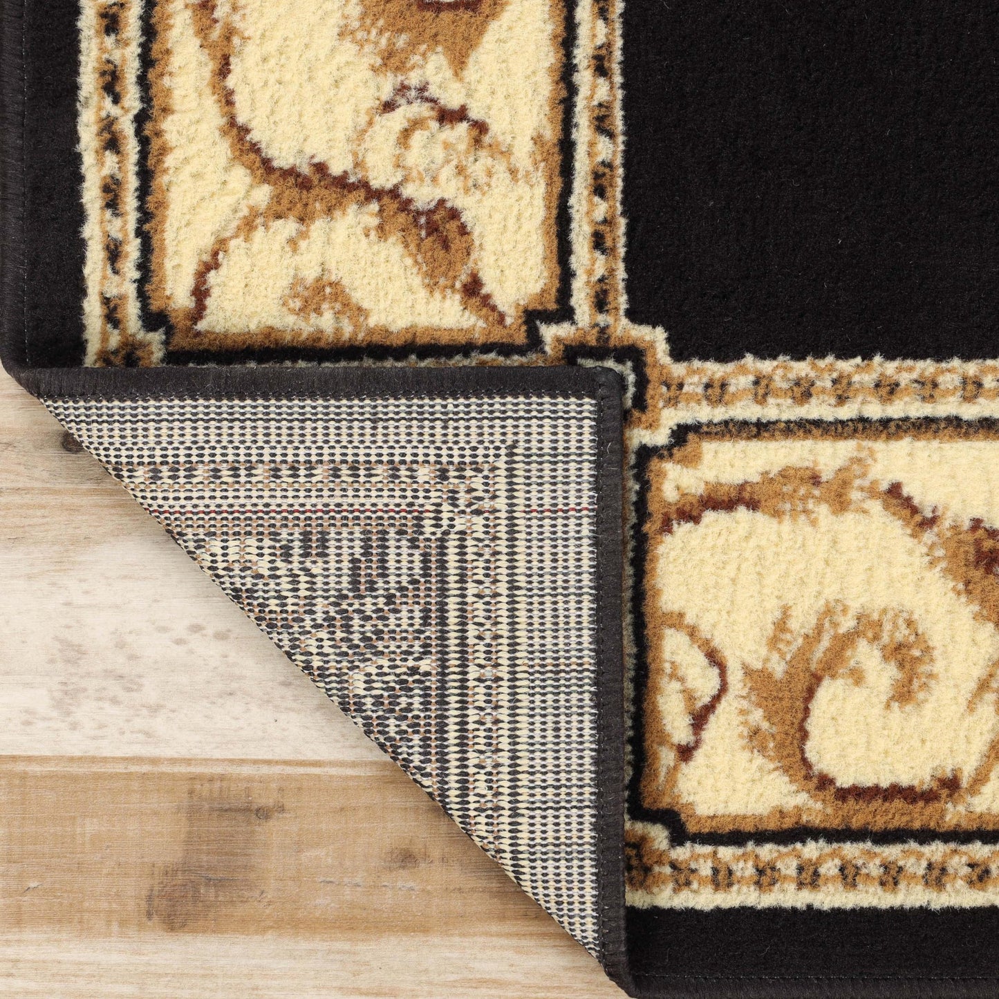 Superior Indoor Area Rug, Floral Medallion Design, 4'x6', Coffee