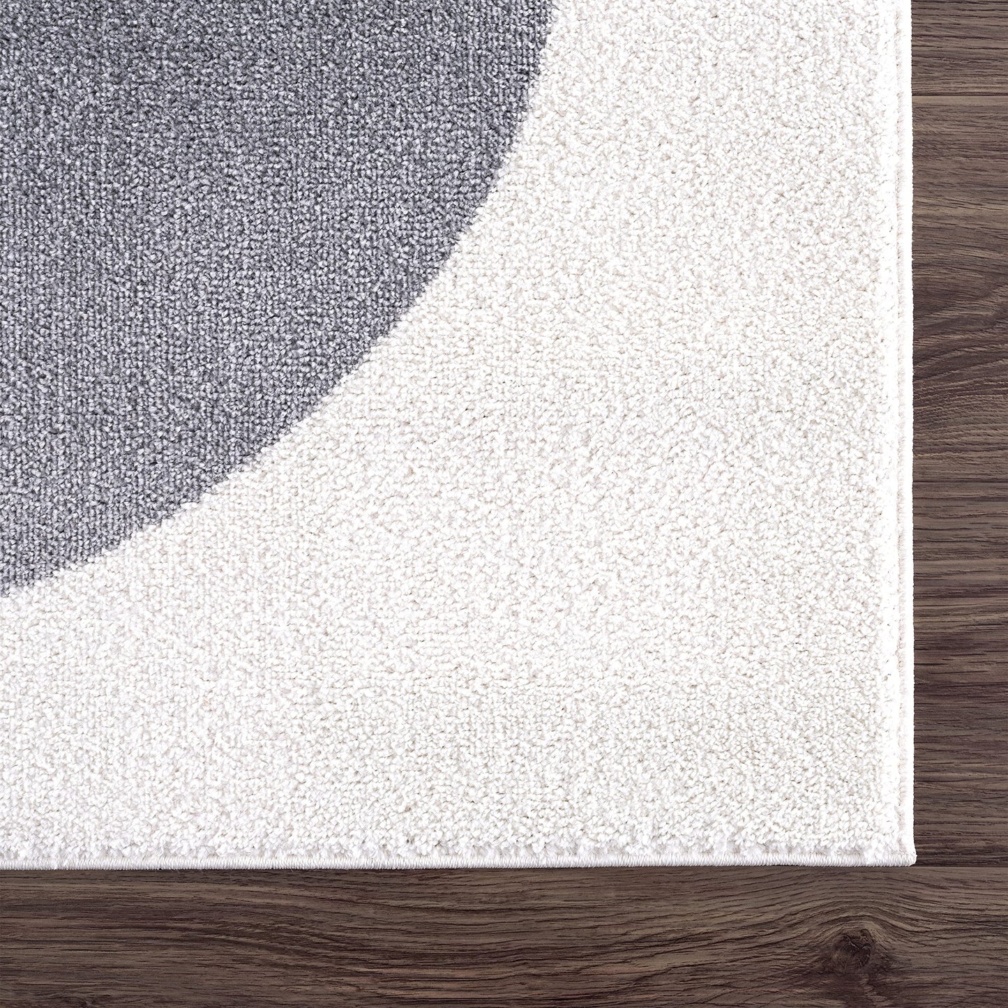 Abani Rugs Cream and Gray 4 ft. X 6 ft. Mid-Century Rug with Circles and Lines. Neutral Tones of Cream, Gray and a pop of Yellow. Minimalistic Design Turkish Stain Resistant Area Rug.