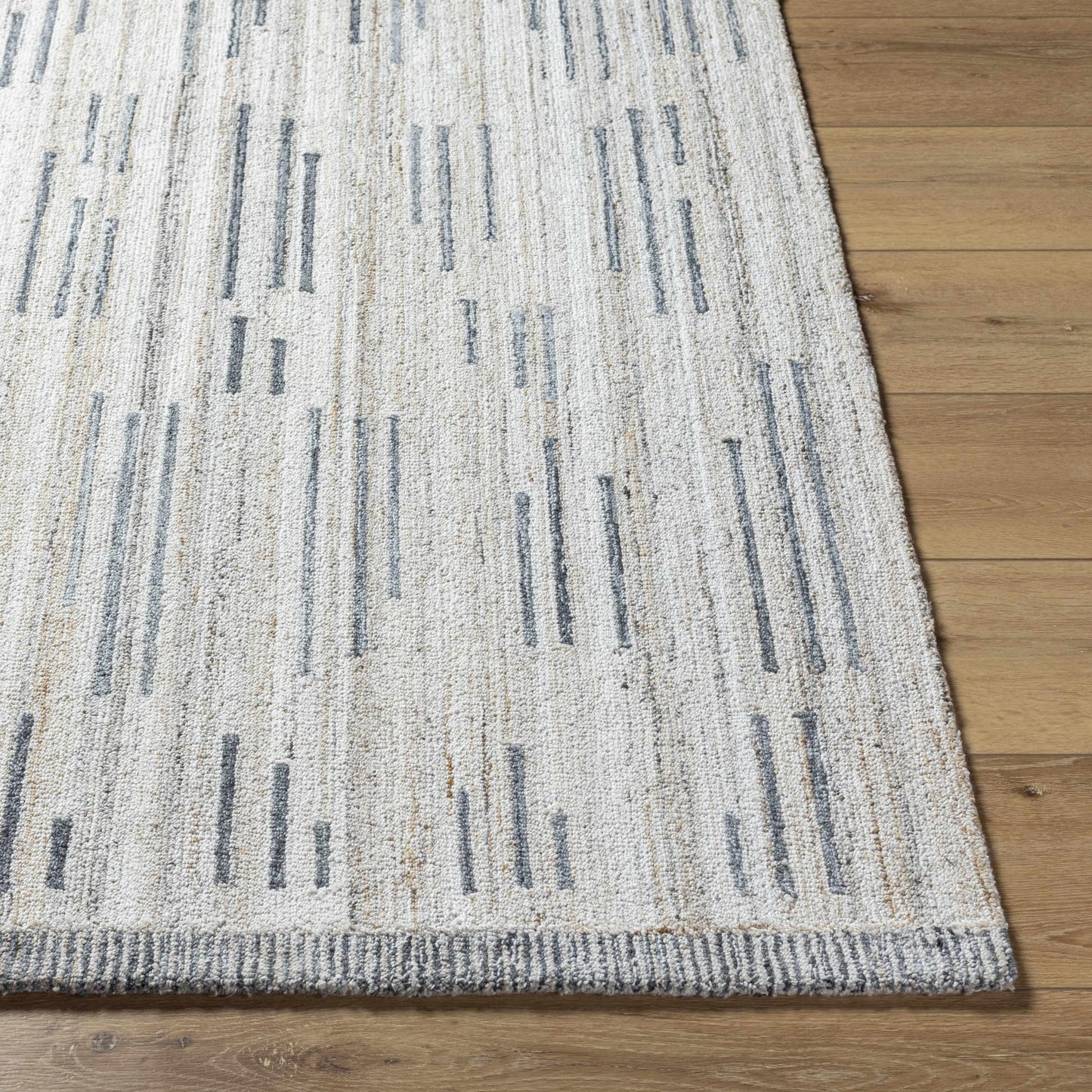 Hauteloom Nzila Recycled Material Living Room, Bedroom Area Rug - Contemporary - Light Gray, Charcoal, Medium Brown - 2' x 3'