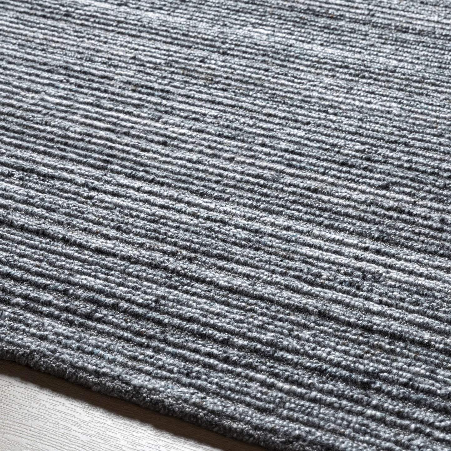 Hauteloom Larkspur Recycled Material Living Room, Bedroom Area Rug - Traditional Transitional - Charcoal, Light Gray, Gray - 2' x 3'