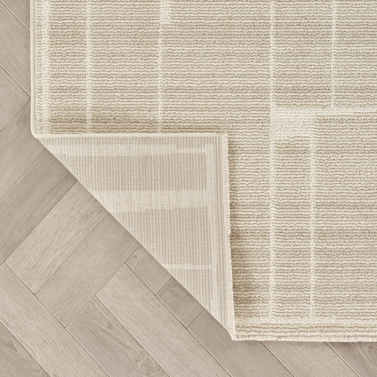 Abani Evelyn Collection Beige Area Rug - 7'9" x 10' - Grid Fade Pattern, Non-Shedding - Easy to Clean, Durable for Living Rooms, Dining Rooms & Family Rooms, Pet & Kid Friendly