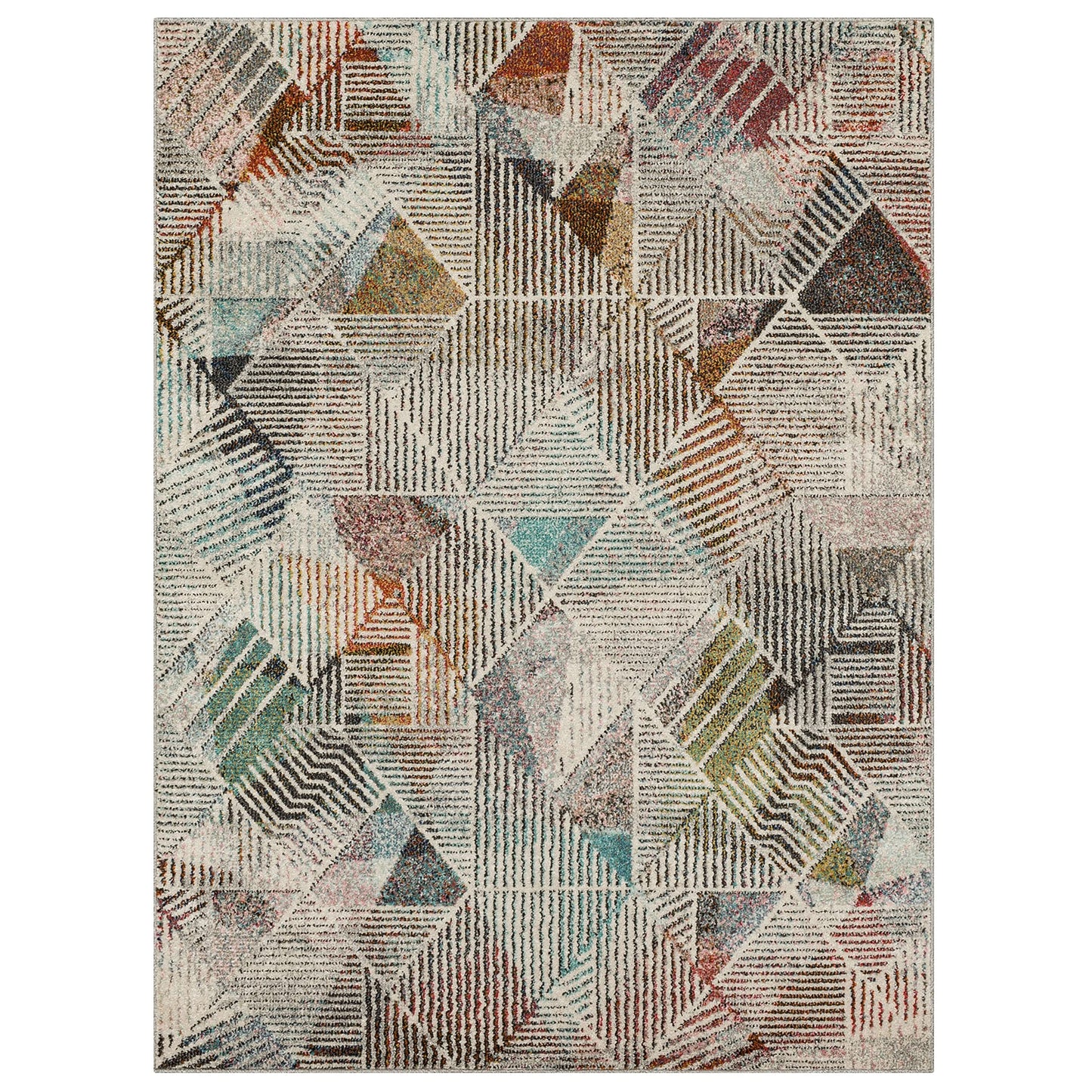 Mohawk Home Cantu Light Grey 7' 10" x 10' Modern Geometric Area Rug Perfect for Living Room, Dining Room, Office