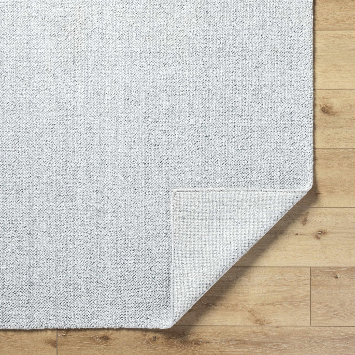Hauteloom Zircon Recycled Material Living Room, Bedroom Area Rug - Solid Plain Textured - Traditional Transitional Modern Minimalist Contemporary - Silver Gray, Dove Gray, Frost, Gray, Light - 2' x 3'