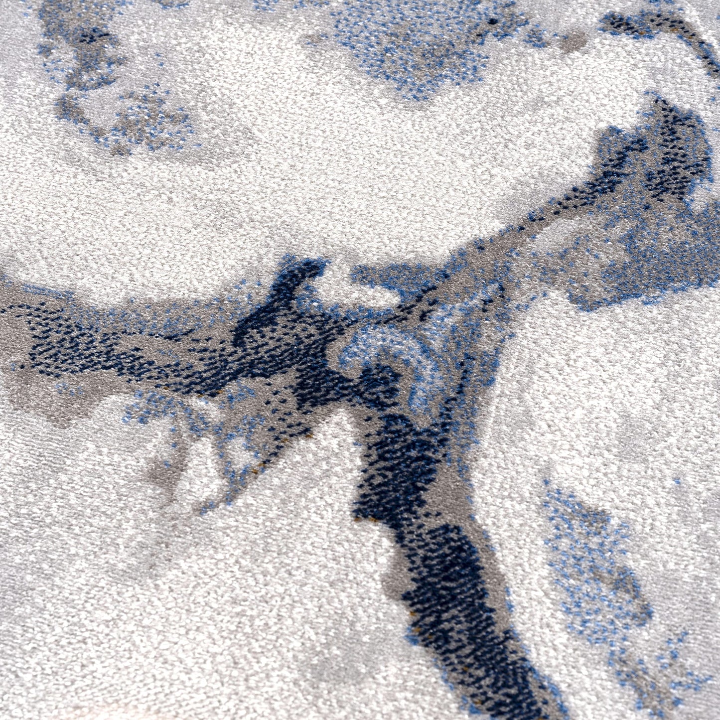 Abani Rugs Abstract Design 7'9" x 10'2" (8'x10') Bedroom Rug - Grey, Brown & Blue Modern Multi-Dimensional Washable Area Rug