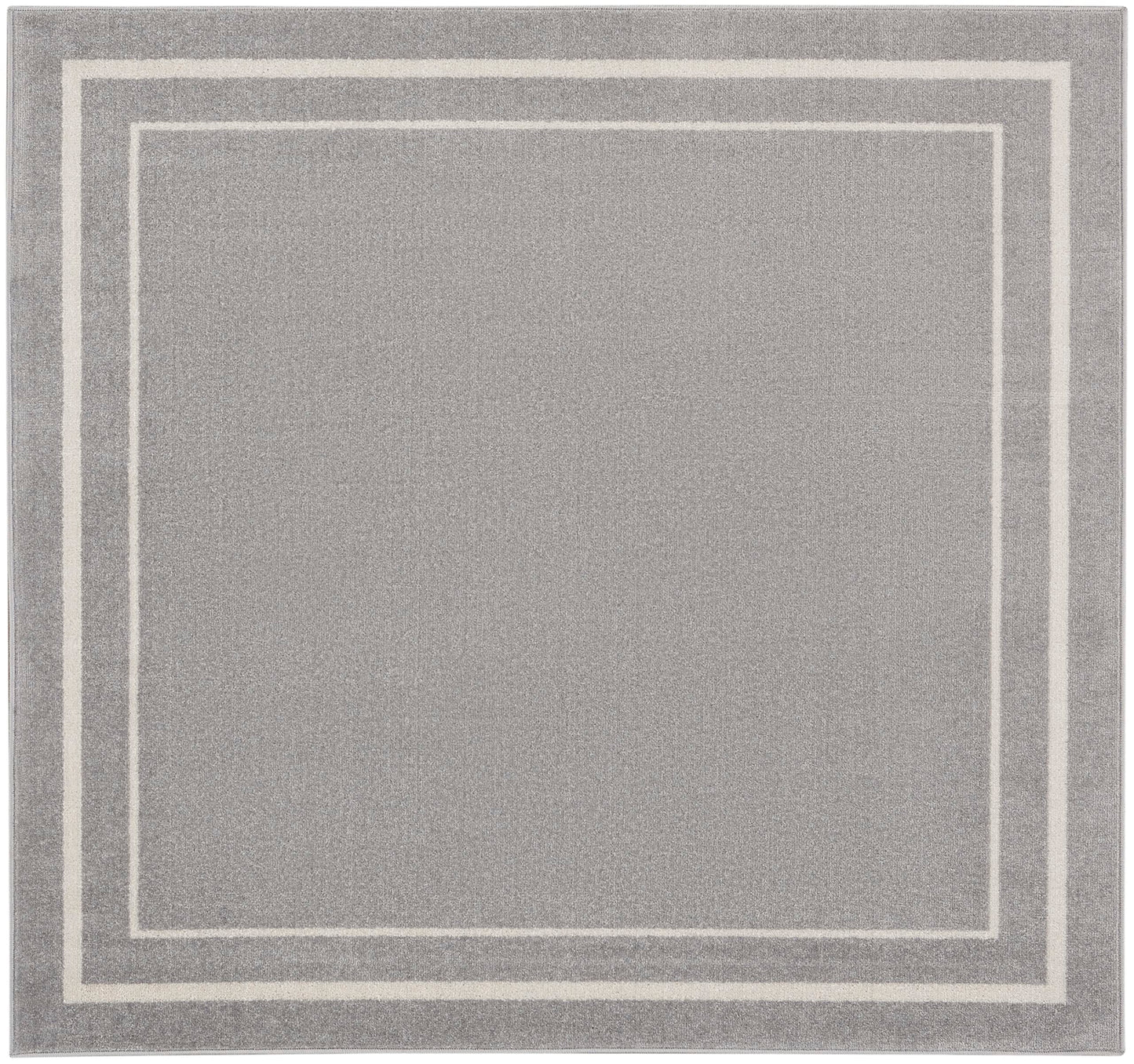 Nourison Home Nourison Essentials Grey Ivory 5' x Square Area Rug - Easy Clean, Non Shedding, Bed Room, Living Room, Dining Room, Kitchen (5' x Square)