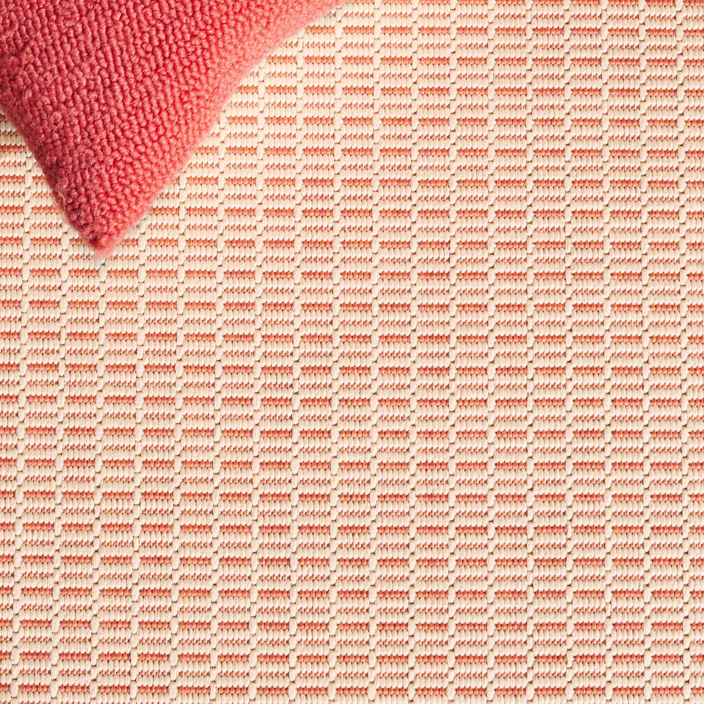 SAFAVIEH Washable Rug Outdoor Courtyard Collection - 2'3" x 6'7" Runner, Natural & Terracotta, Non-Shedding & Easy Cleaning, Ideal for Patio, Entryway, Mudroom, Hallway, Kitchen (CY0727-3201)