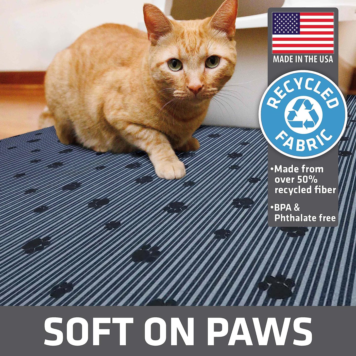 Drymate Cat Litter Box Mat, Litter Trapping Mat, Waterproof, Urine-Proof, Absorbent, Machine Washable, Soft on Paws, Contains Mess, Protects Floors, Kitten Supplies, Dark Grey, 28x36 XL