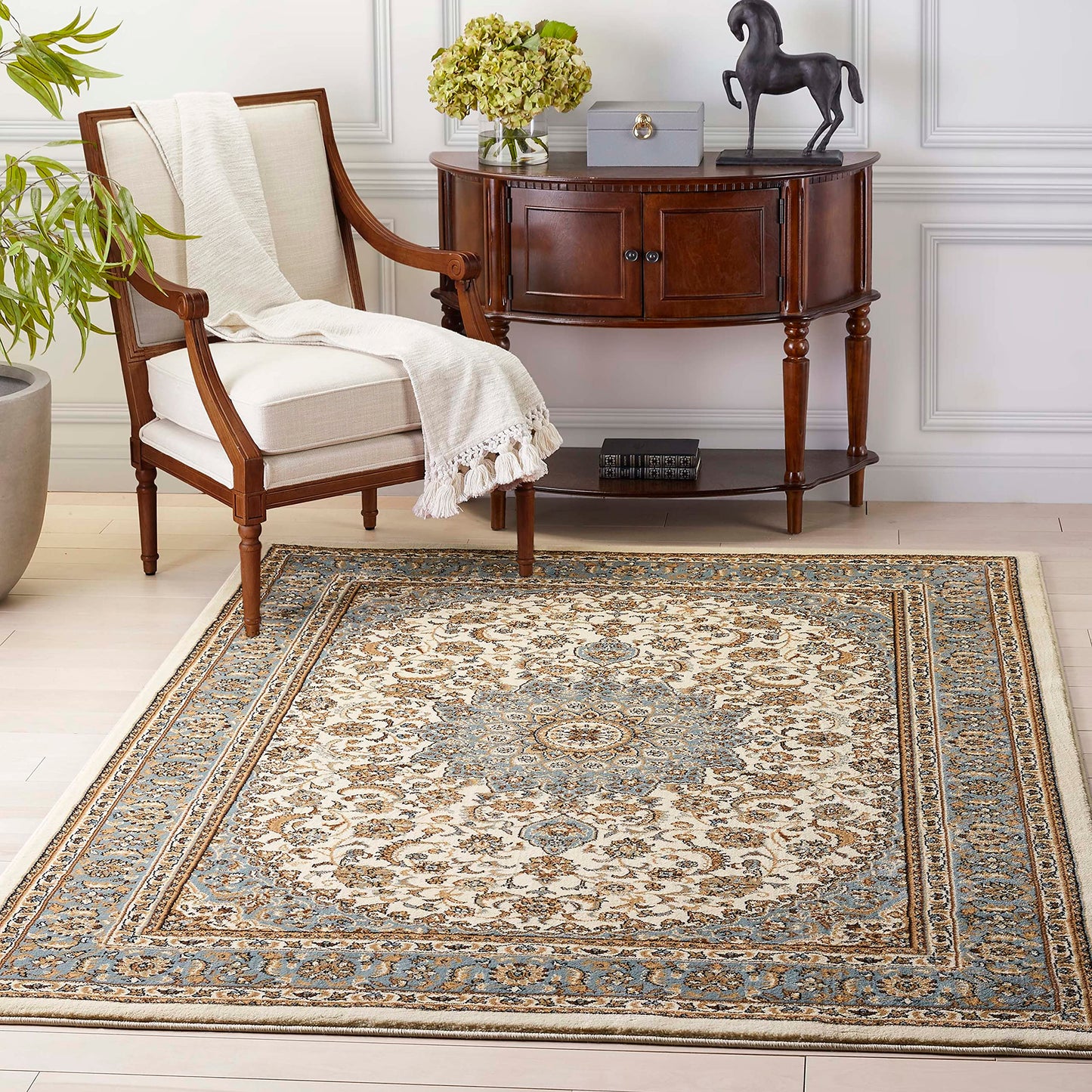 Well Woven Timeless Aviva Traditional Ivory 3'11" x 5'3" Area Rug