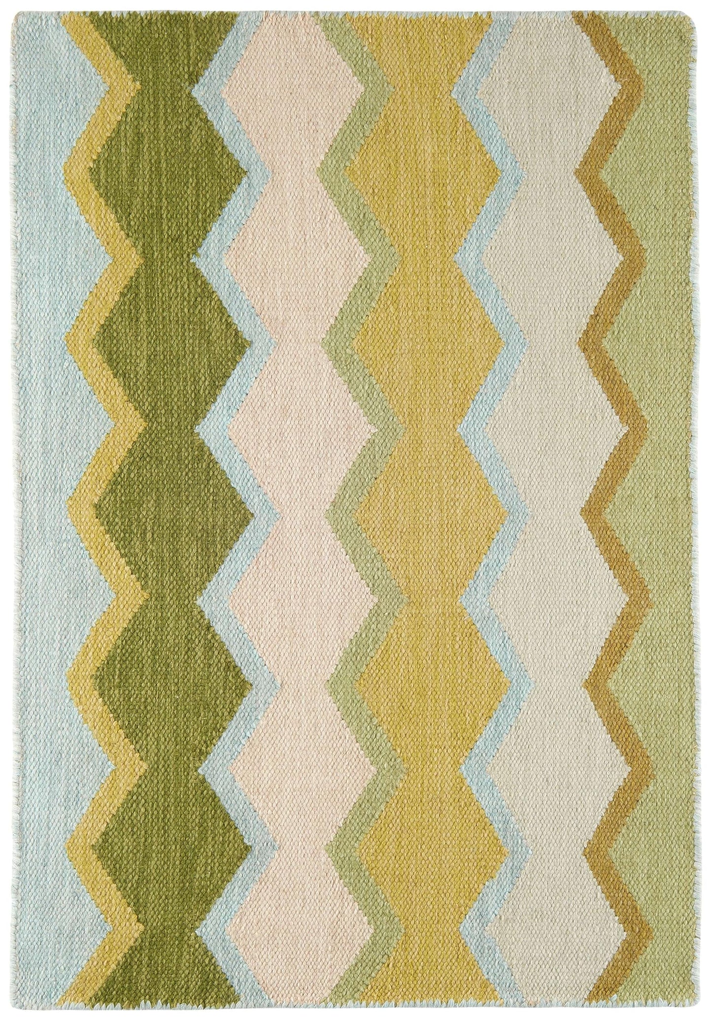 Dash and Albert Safety Net Indoor/Outdoor Area Rug - 3' x 5' Green Geometric Handwoven Washable Accent Rug - Durable, Eco-Friendly, High Traffic Friendly