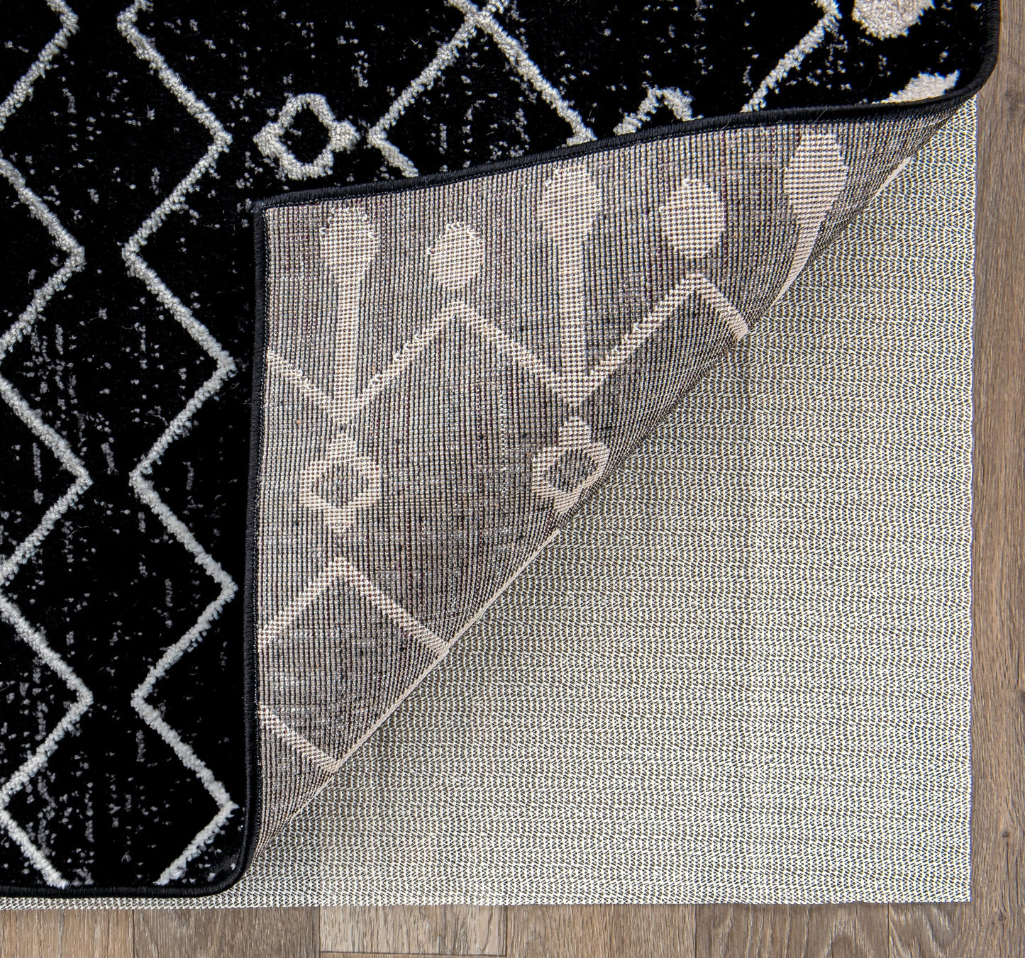 Rugshop Non Slip Rug Pad for Hardwood Floors, Tile Floors Thick Under Carpet Cushion Rug Pad 7' x 10' Cream