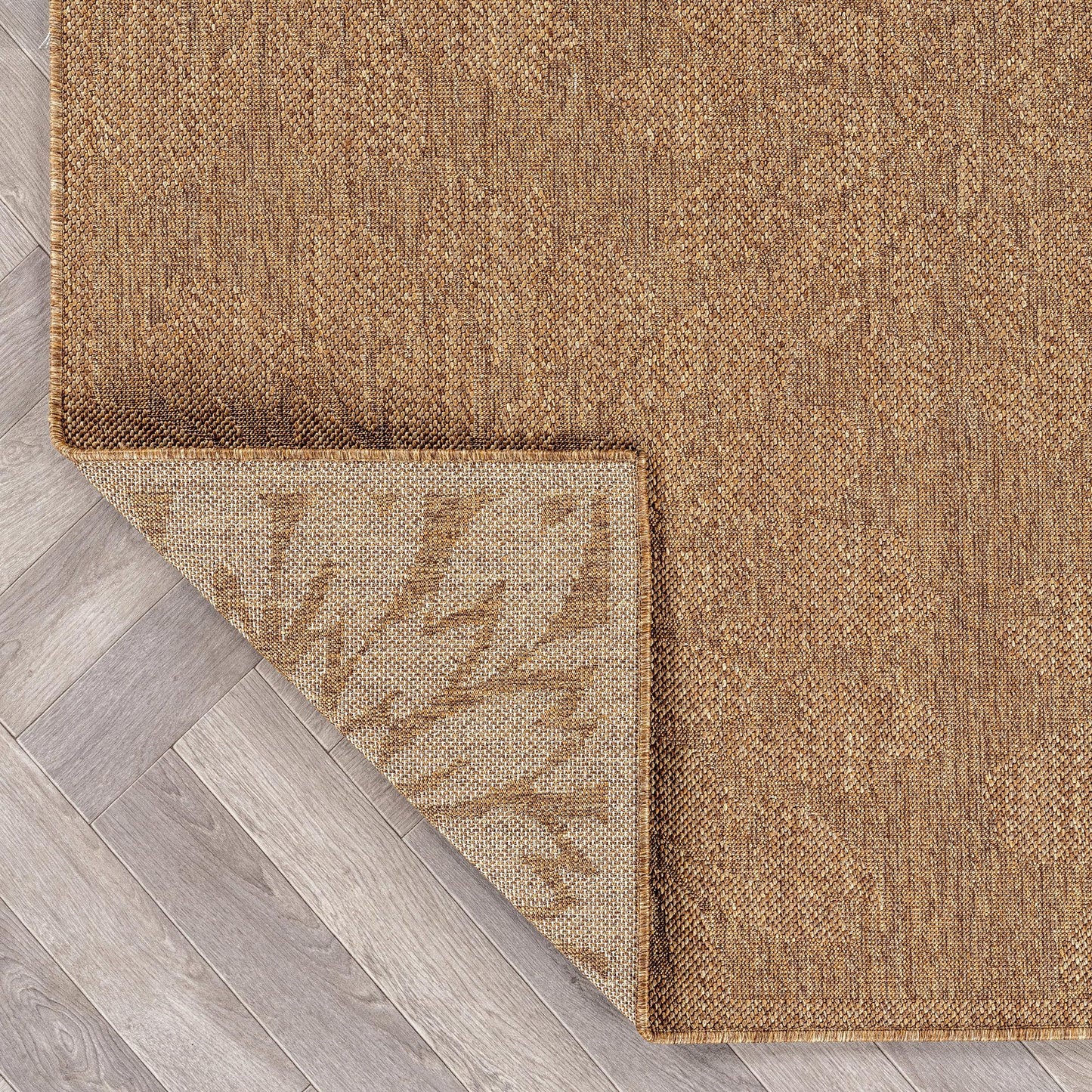 Rugshop Floral Indoor Outdoor Flat Woven Area Rug,Natural Jute-Style,Easy-Care Patio Rug for Backyard Porch Deck Balcony, 6'6" x 9' Natural/Jute